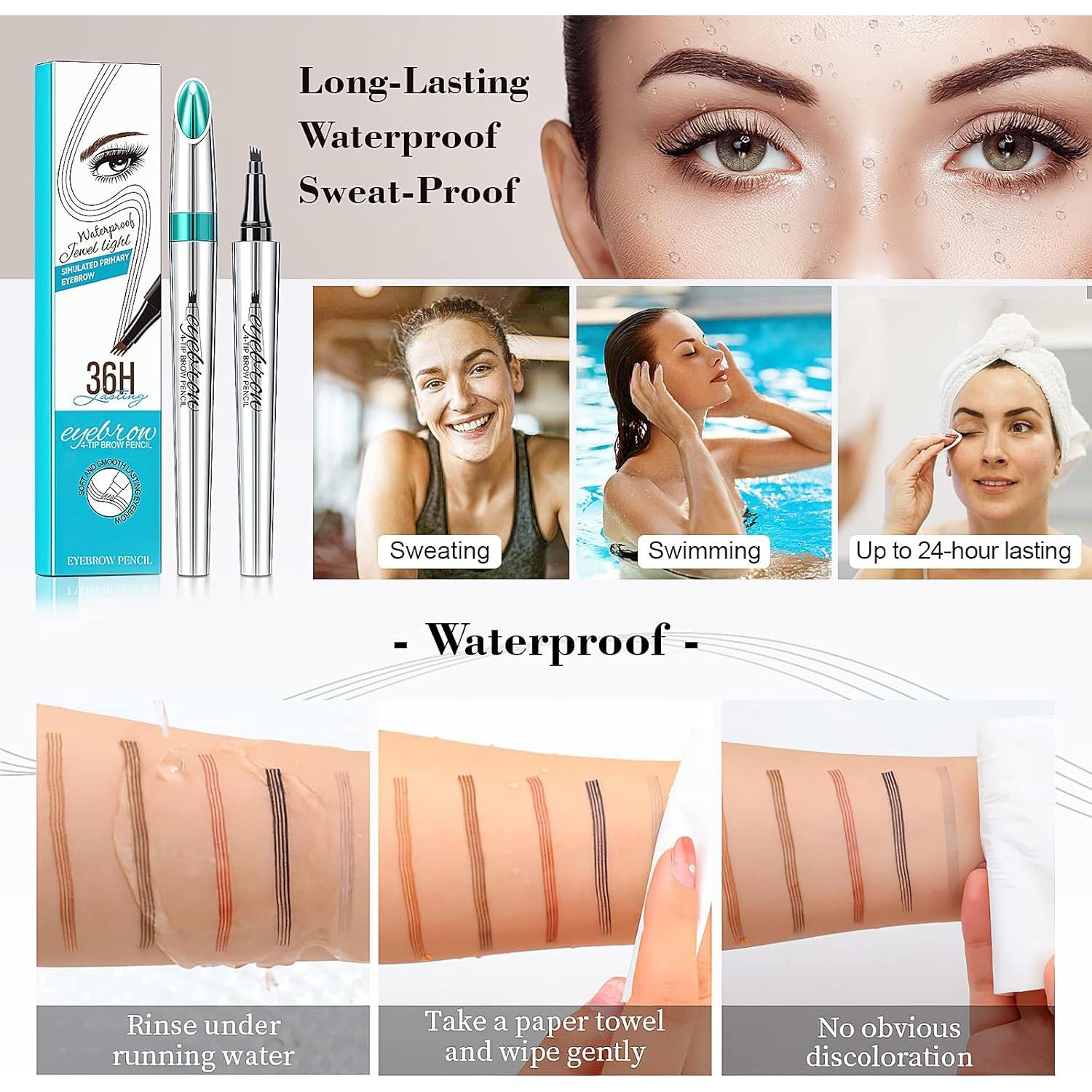 Lápiz de Cejas OETUIOW Microblading Marrón Claro Impermeable