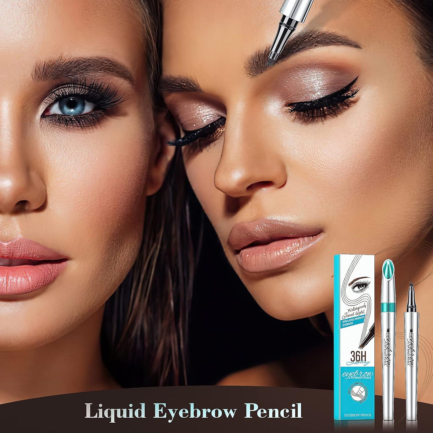 Lápiz de Cejas OETUIOW Microblading Marrón Claro Impermeable