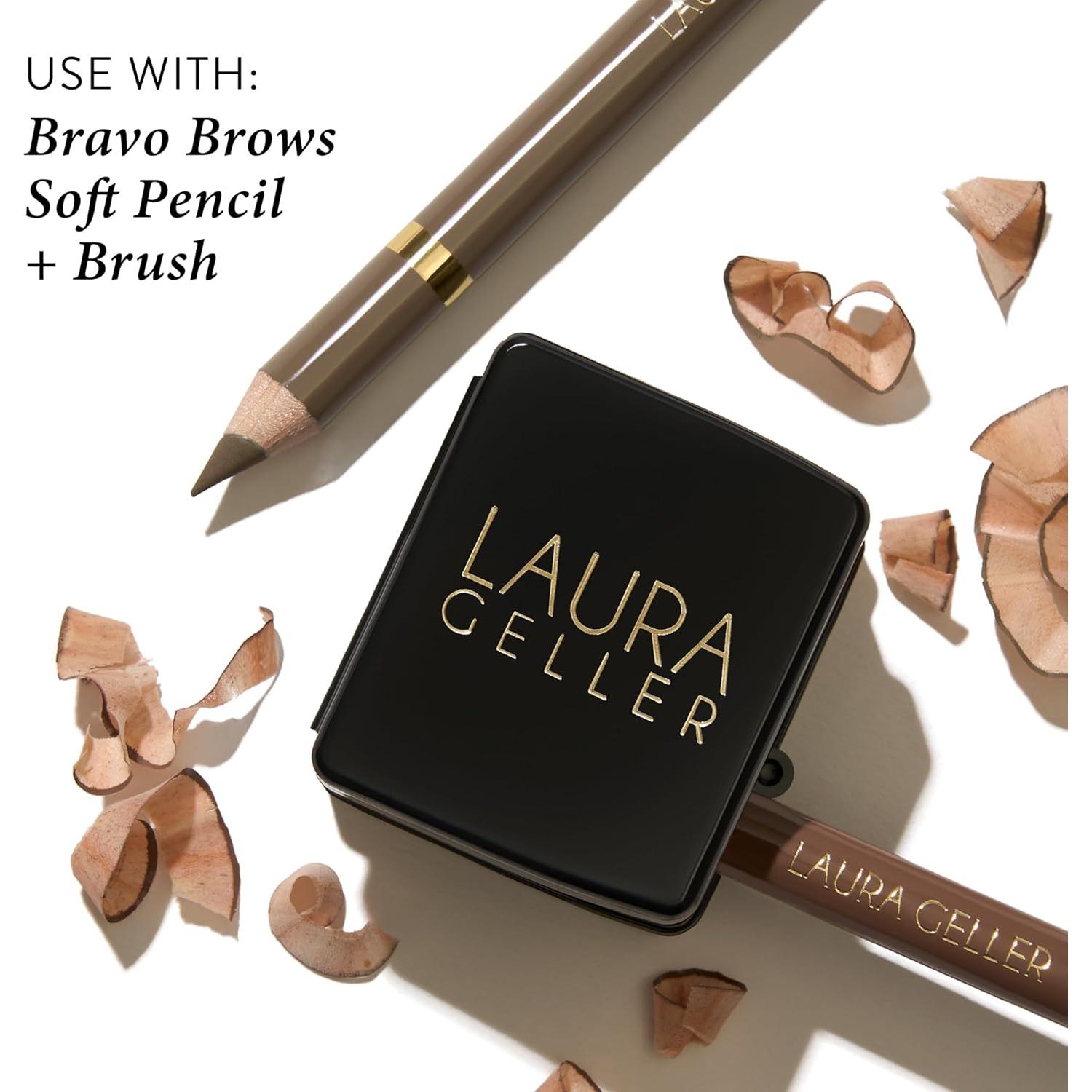 LAURA GELLER NEW YORK Bravo Brows Soft Pencil and Brush, Taupe and Cosmetic Pencil Sharpener