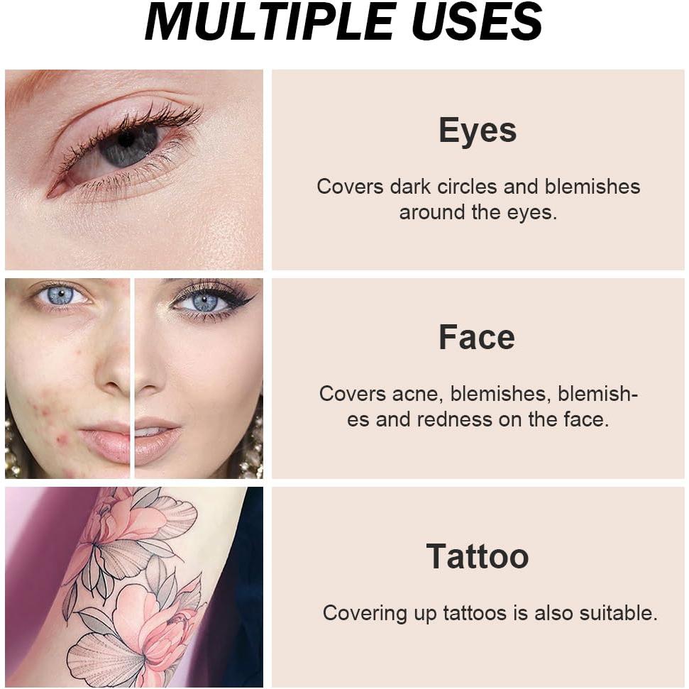 Corrector de Ojeras Kaely 02 Crema Clara con Brochas