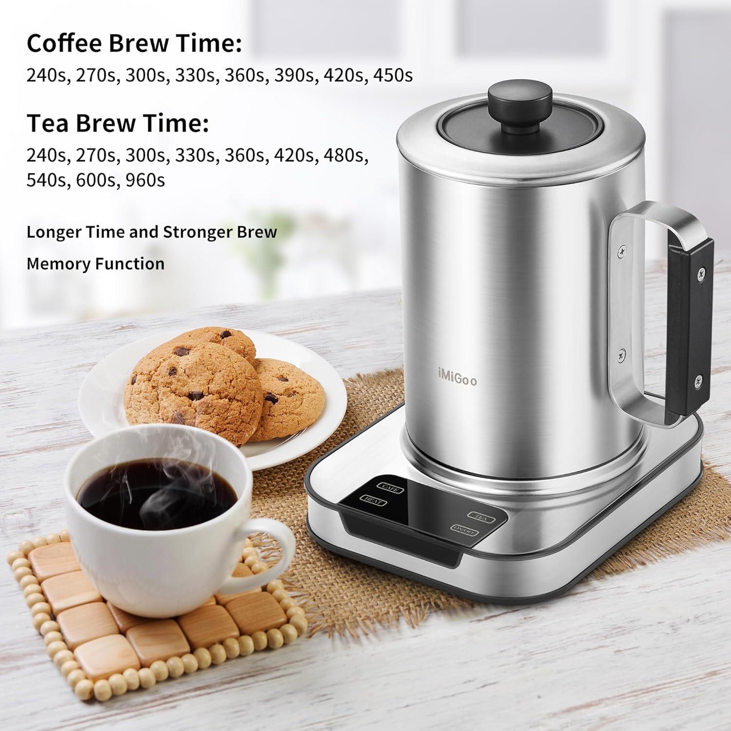 Cafetera Percoladora iMiGoo MG-W03A 24oz Acero Inoxidable