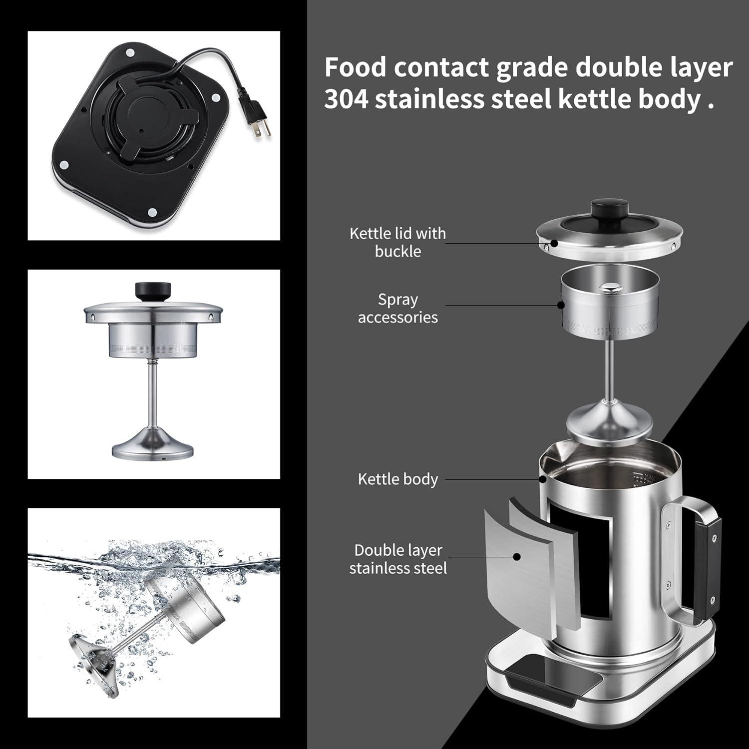 Cafetera Percoladora iMiGoo MG-W03A 24oz Acero Inoxidable