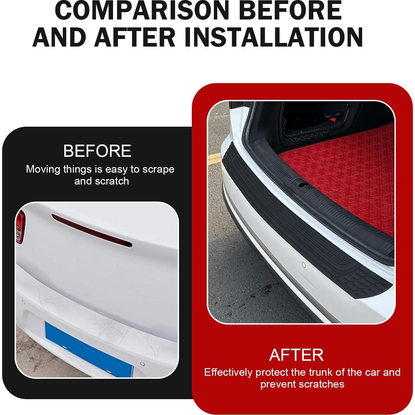 Tira de Parachoques de PVC Flexible Zeathery 104 cm Negra