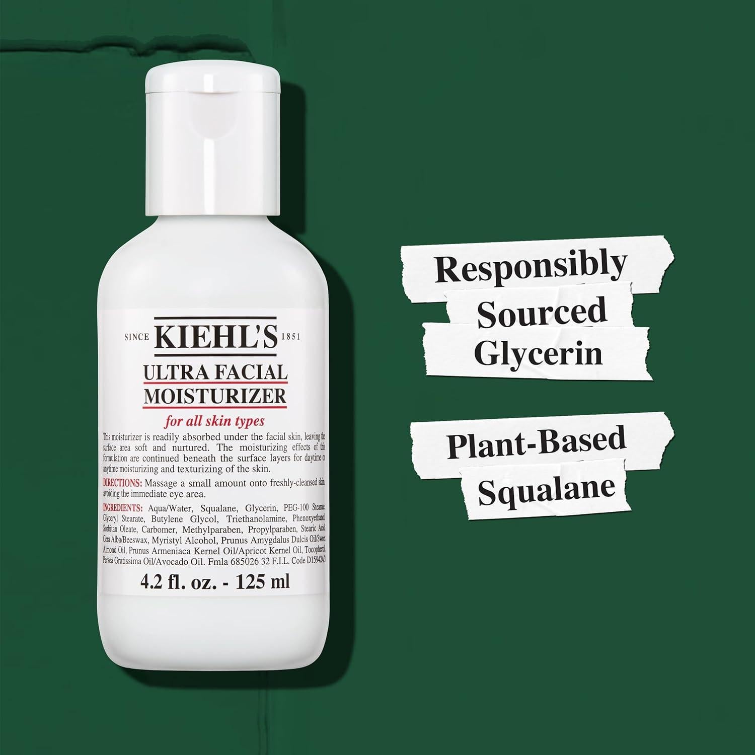 Hidratante Facial Ultra Kiehl's 125 ml Escualano Glicerina