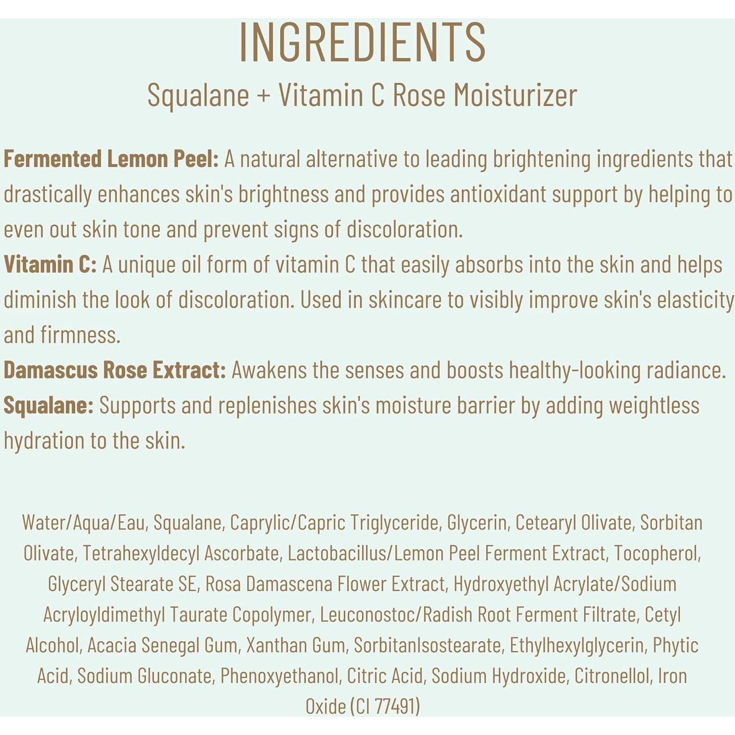 Crema Hidratante Facial BIOSSANCE Squalano Vitamina C 49.9 ml