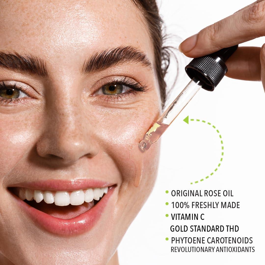 Aceite Facial de Rosa Lemyn Organics 15ml - Hidratante y Reafirmante