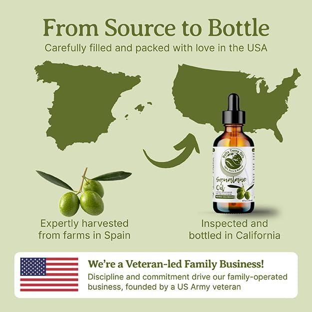 Aceite de Esqualano Orgánico Bella Terra 236.6 ml - Hidratante Piel