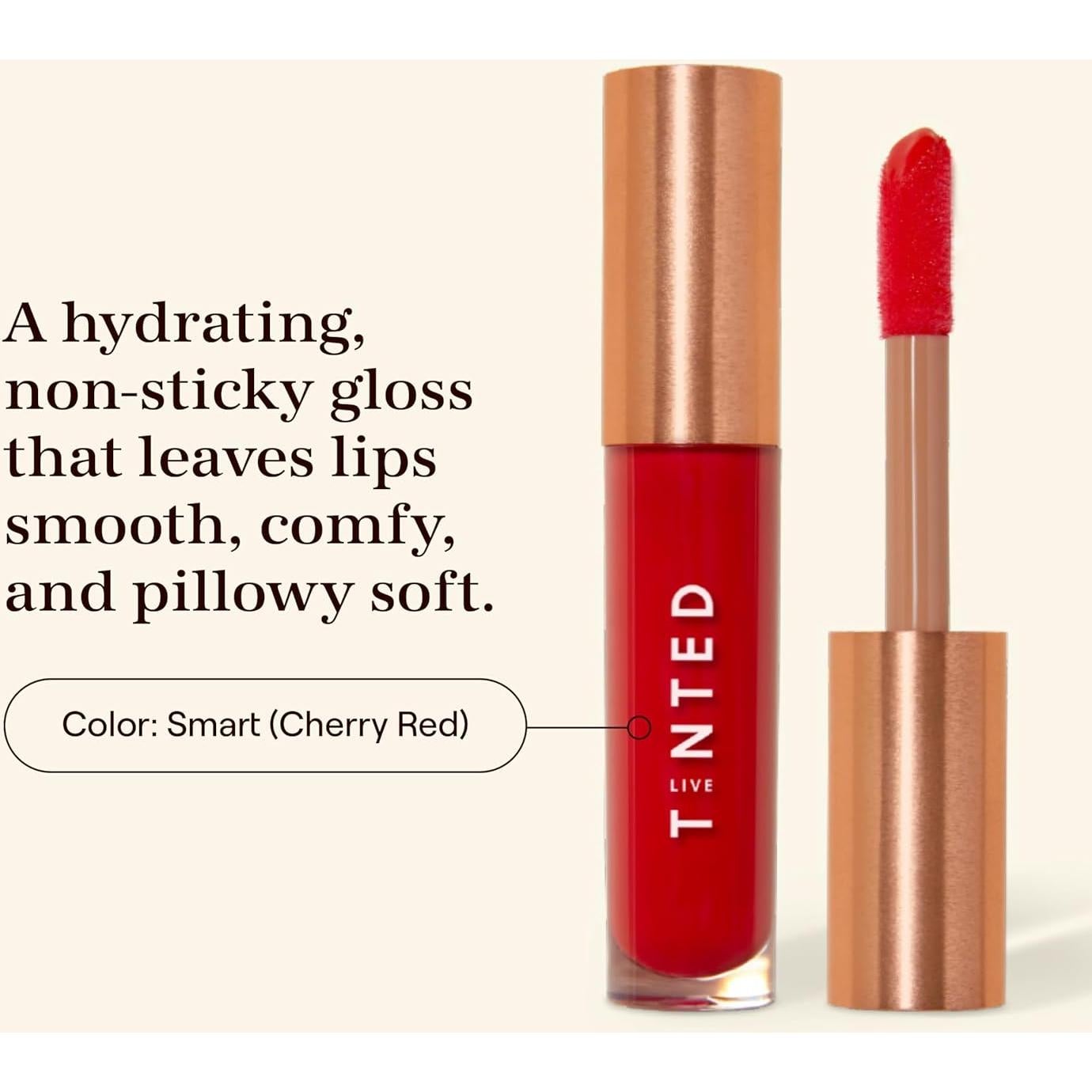 Brillo Labial Hidratante Live Tinted Huegloss Rojo Cereza - No Pegajoso, Ácido Hialurónico