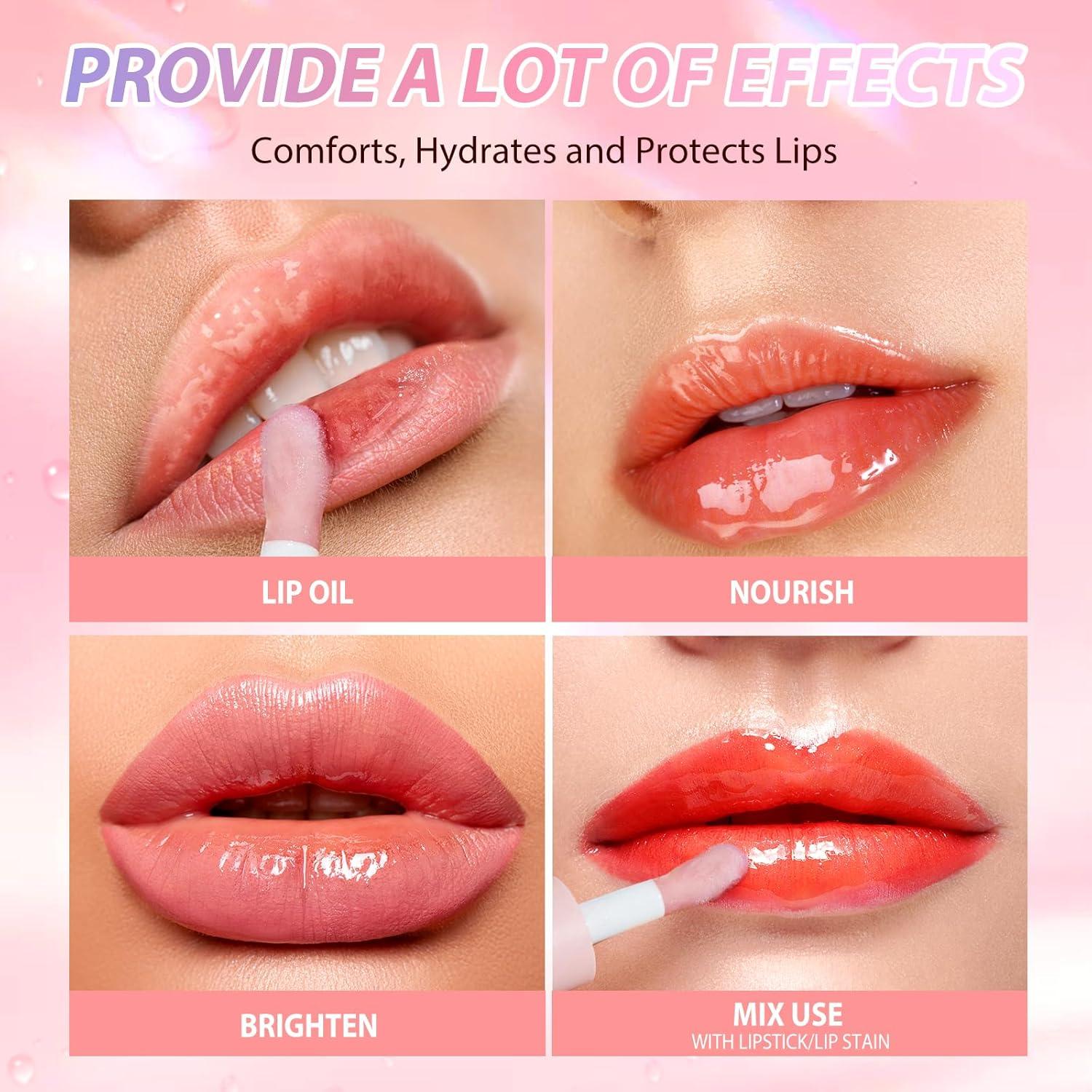 Aceite Hidratante para Labios LANGMANNI - 2 Piezas Sabor Fresa