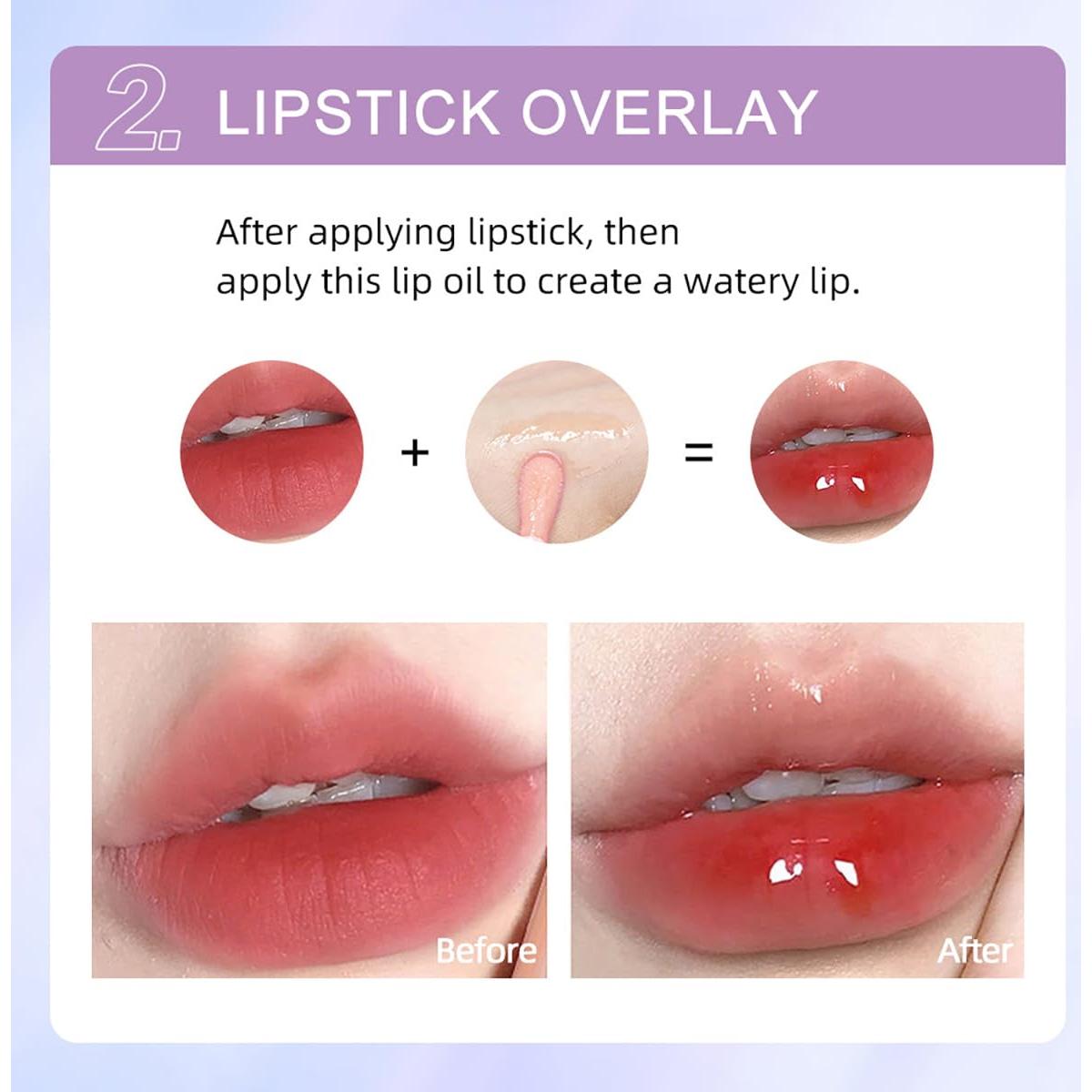 Juego de 2 Aceites de Labios Hidratantes Tiejdhr - Brillo No Pegajoso