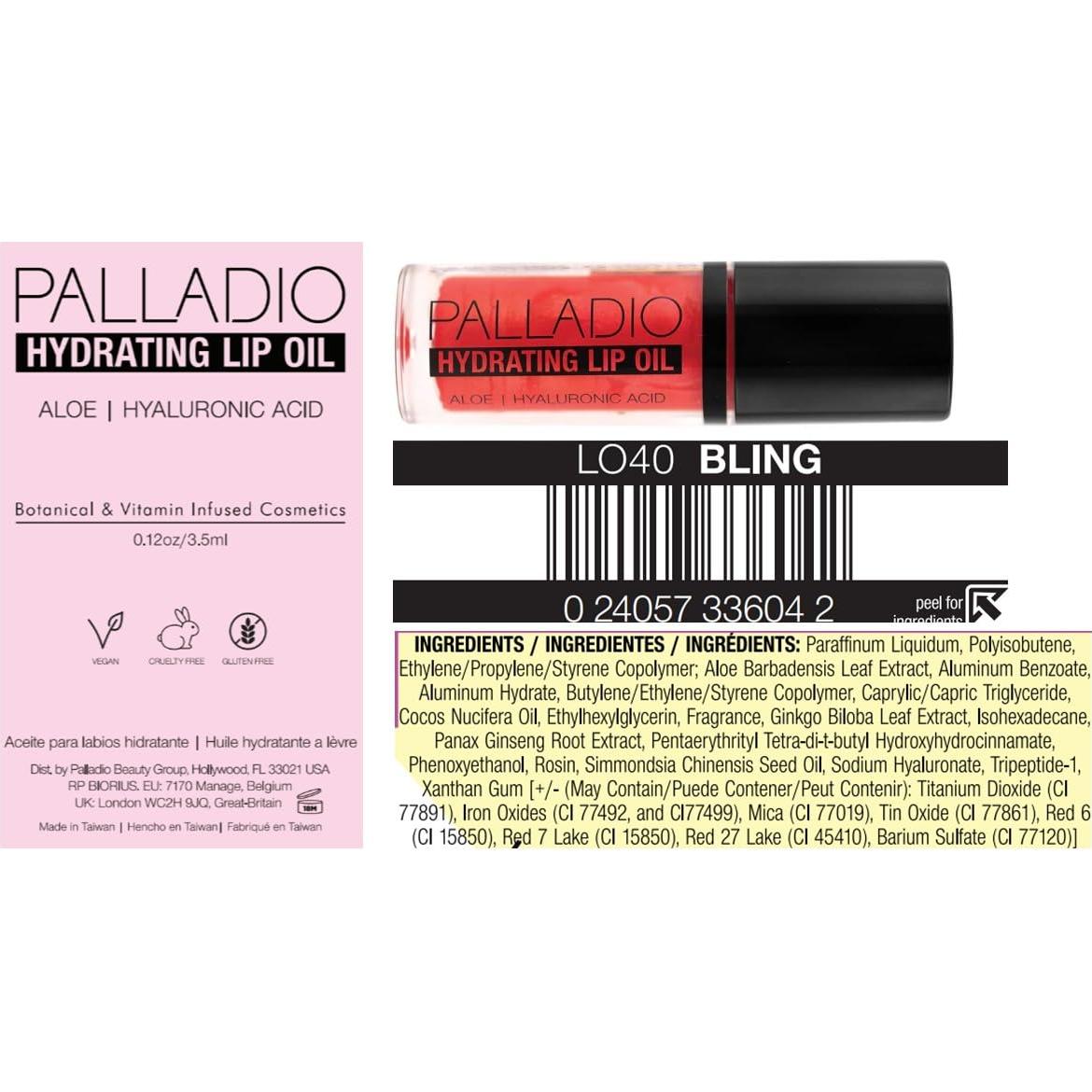 Aceite Hidratante para Labios Palladio 3.7g - Color BLING