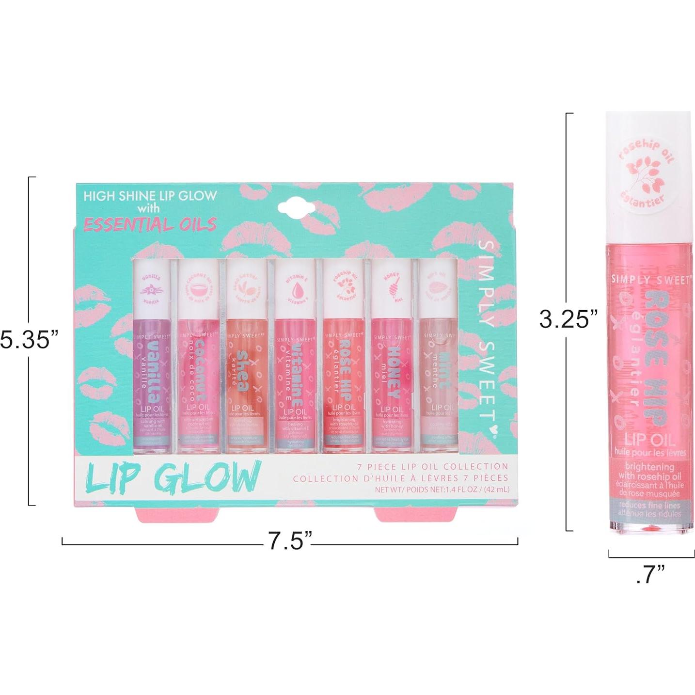 Set de Aceites Labiales 7pc Almar - Hidratación y Brillo Alto