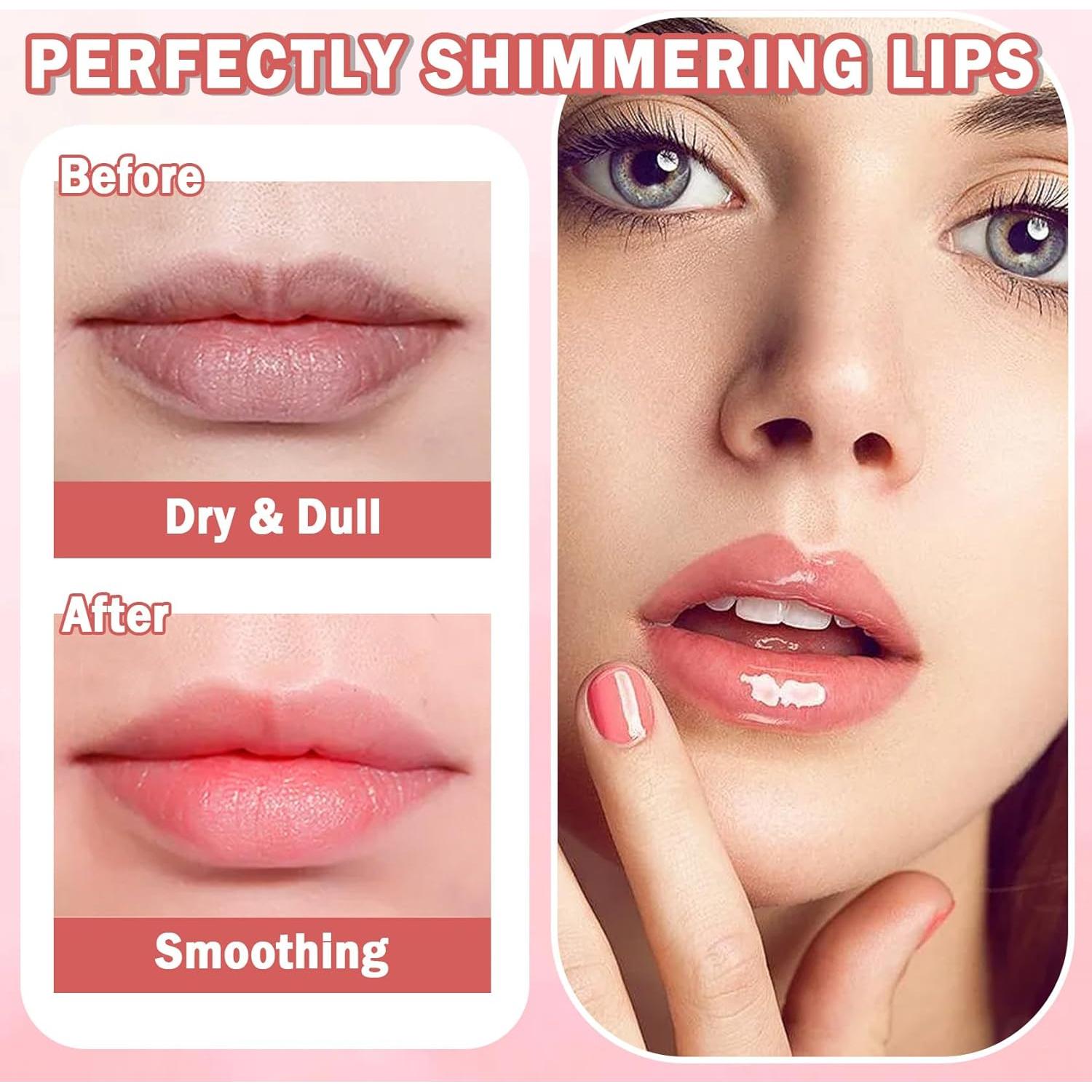 Aceite de Labios Hidratante Claro QIUFSSE 2 PCS - Textura Suave