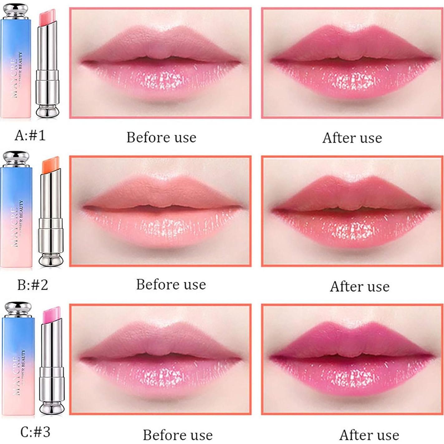 Conjunto de 3 Labiales de Gel Petansy Hidratantes Color Cambiante