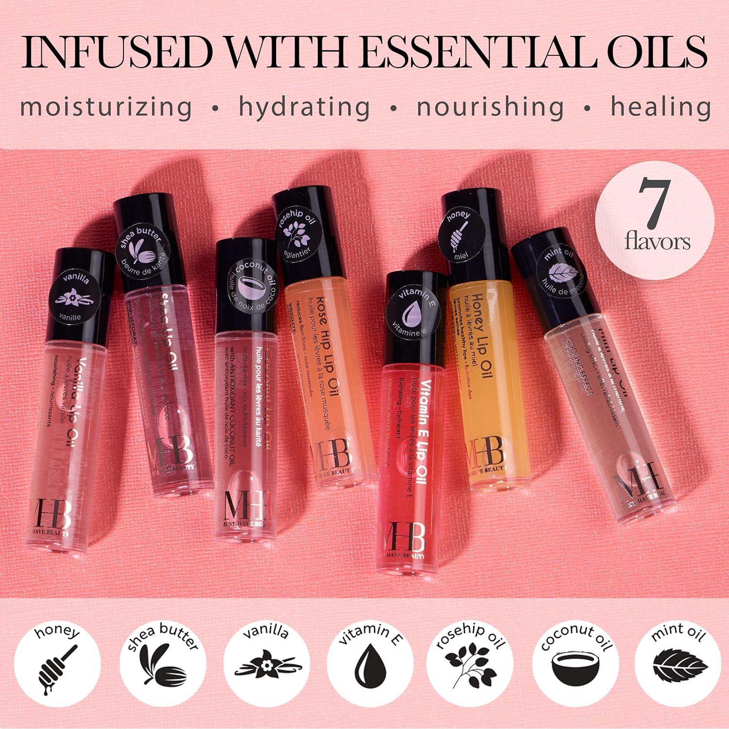 Set de Aceite Labial 7PC Expressions - Brillo Alto y Hidratante