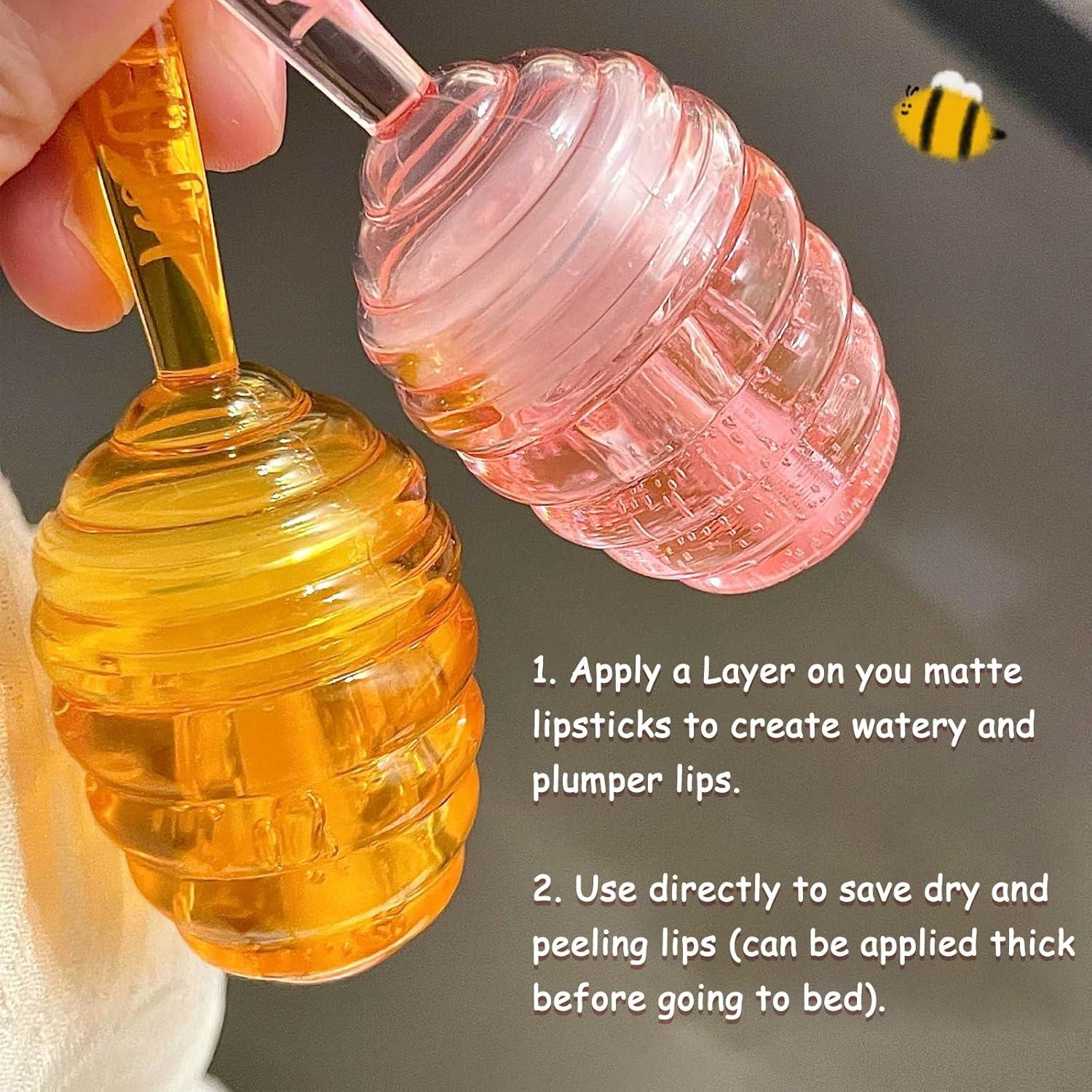 Juego de Aceite Labial Hidratante Rosarden - 2 Piezas Miel