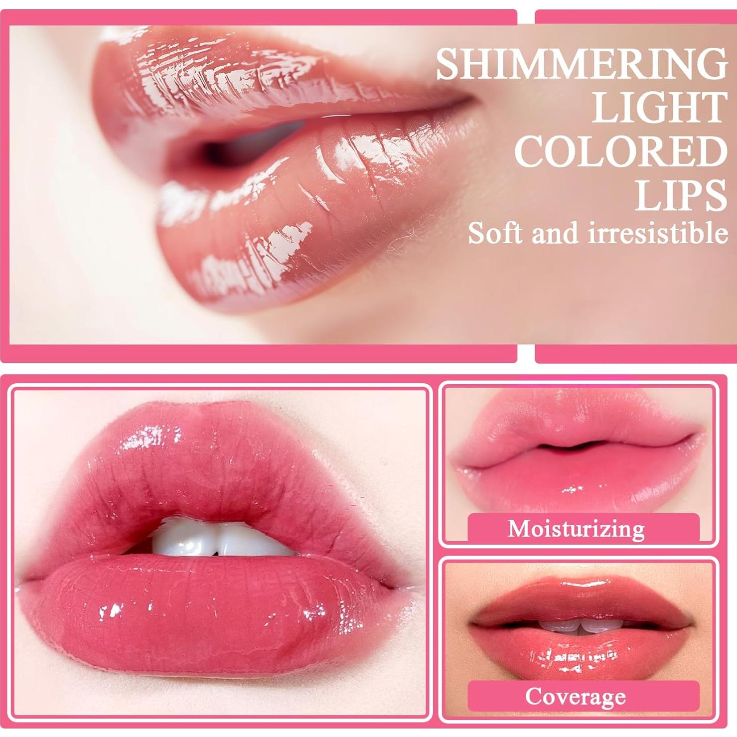 Brillo Labial Voluminizador PPDanYiDi 2Pcs Hidratante