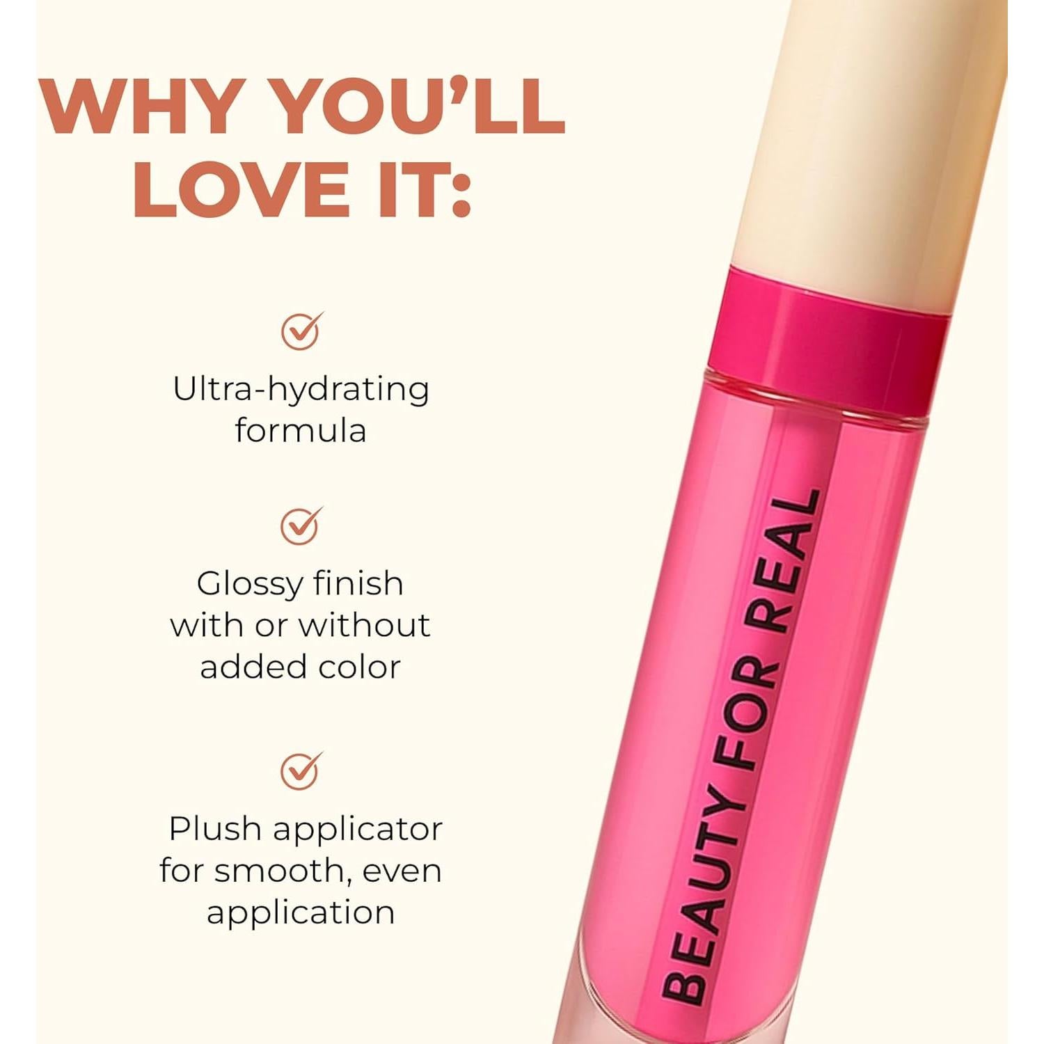 Revitalizador Labial Hi-Brillo Beauty for Real - Boina Frambuesa