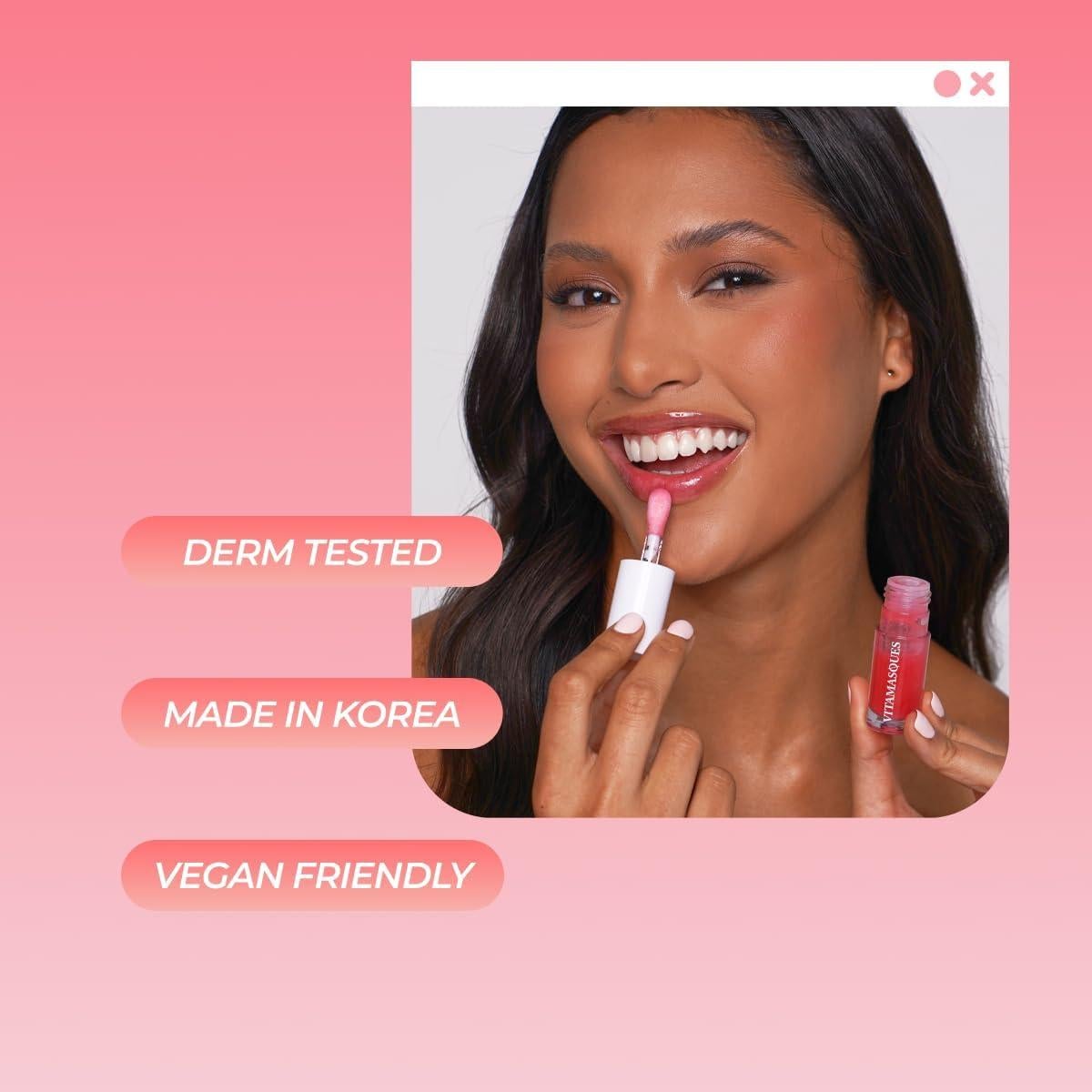 Aceite Labial Hidratante Vitamasques Sandía 5 ml - No Pegajoso