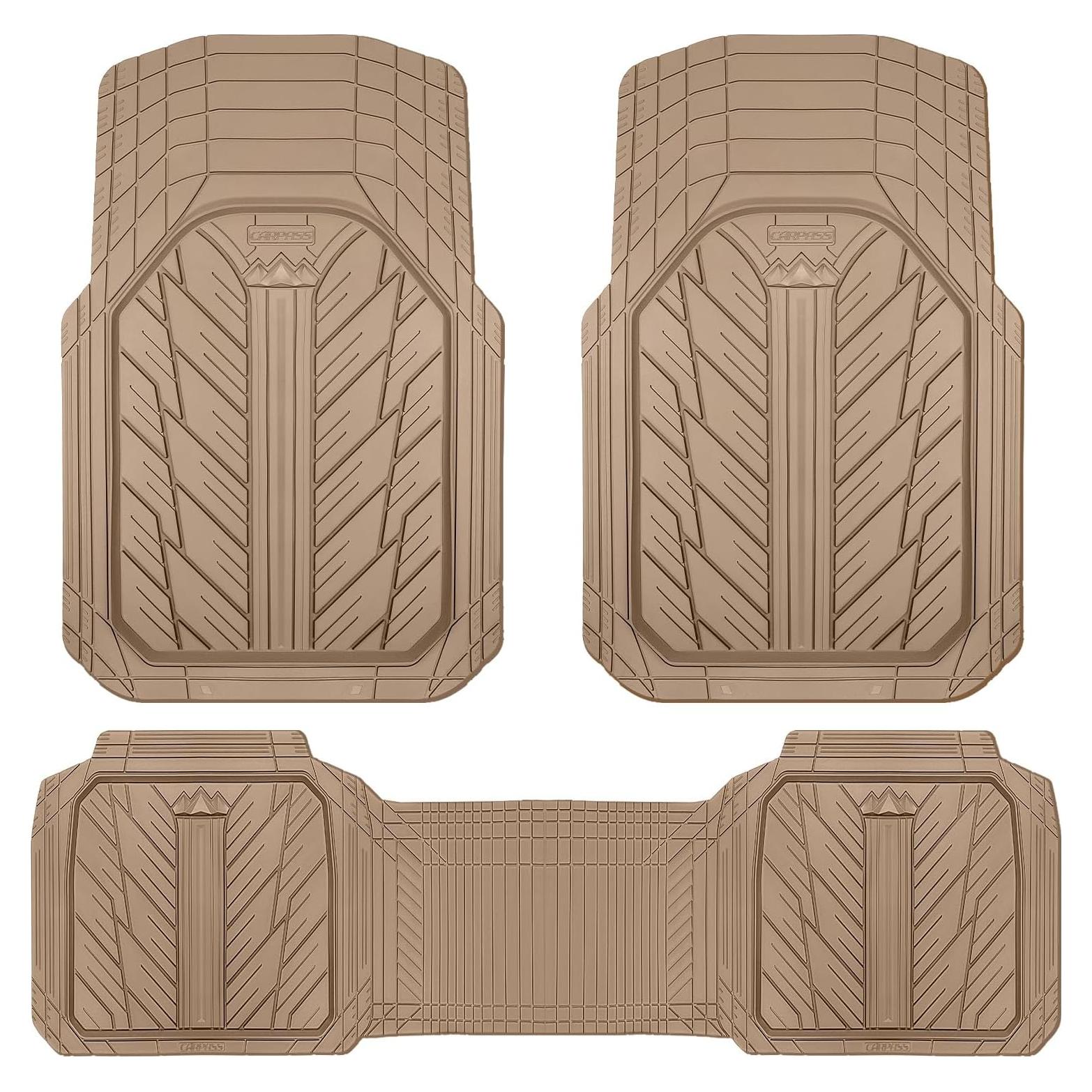Mats de Suelo de Goma CAR PASS Beige Universales Recortables