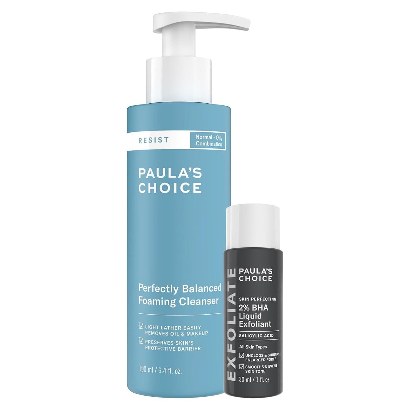 Set de Limpiador Espumoso y Exfoliante Paula's Choice 2% BHA