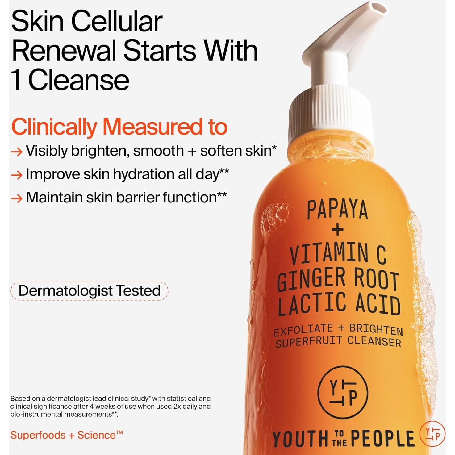 Limpiador Facial Exfoliante Suave Youth To The People 148 ml