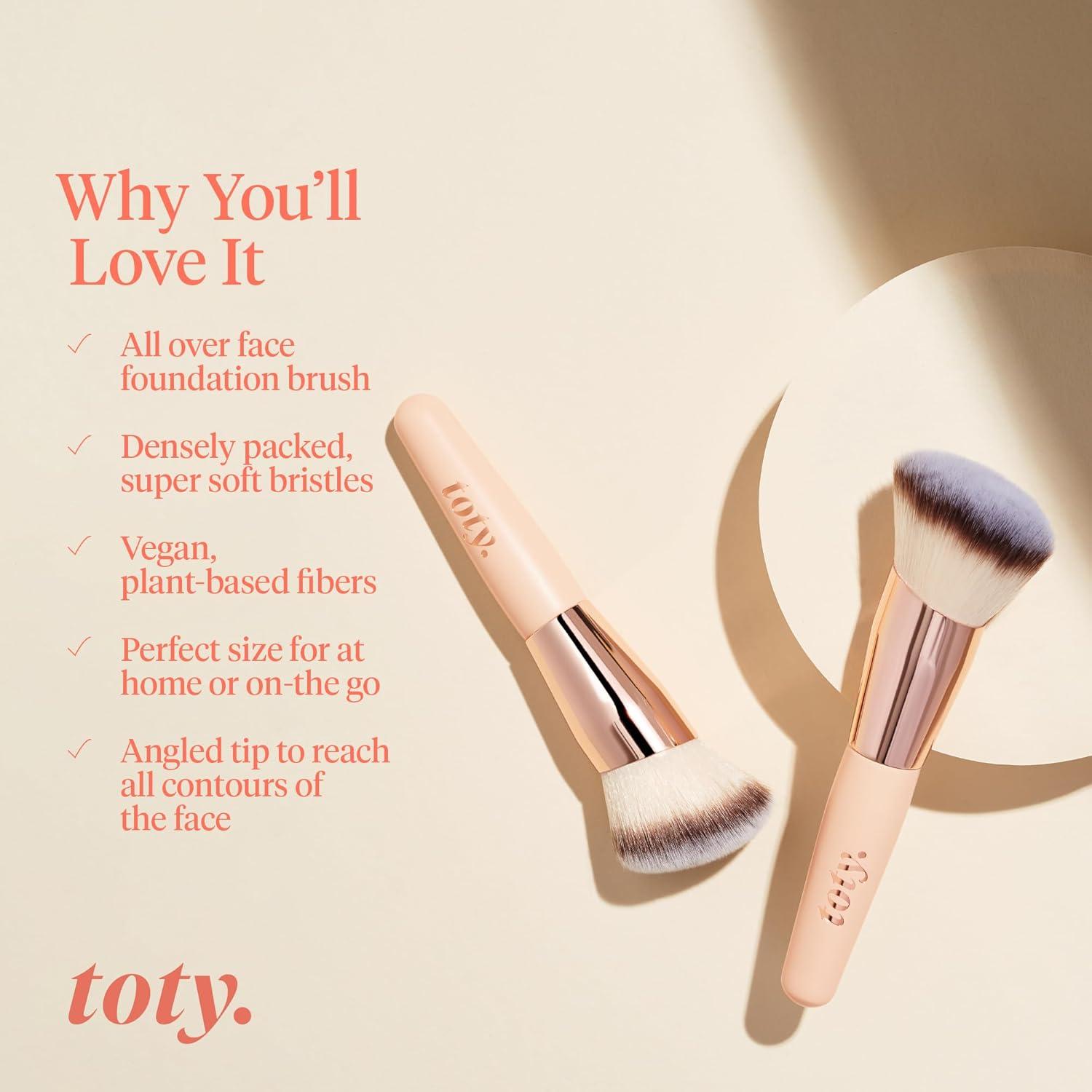 Brocha Ilumina Toty por Sofía Vergara - Angulada Vegana 17cm