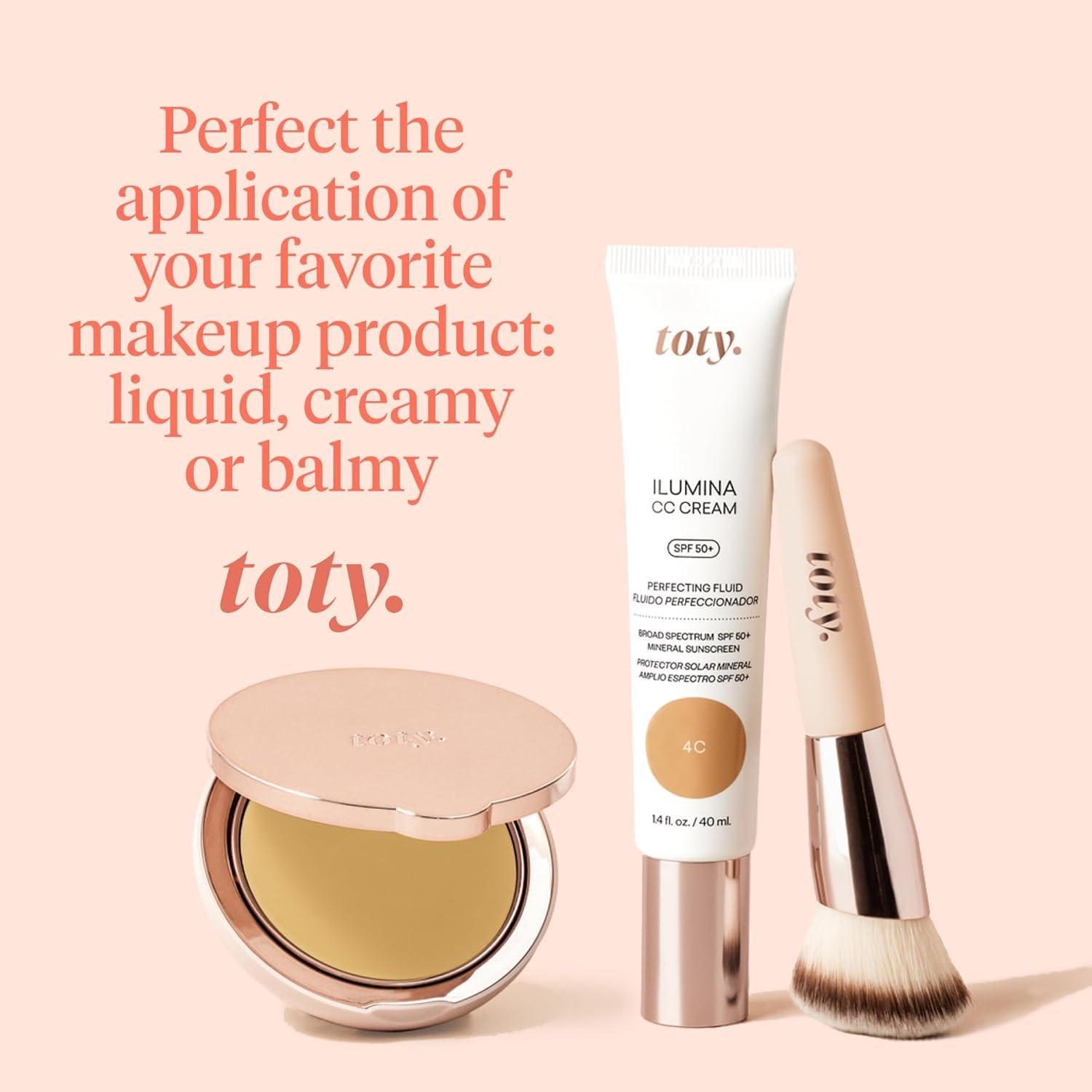 Brocha Ilumina Toty por Sofía Vergara - Angulada Vegana 17cm