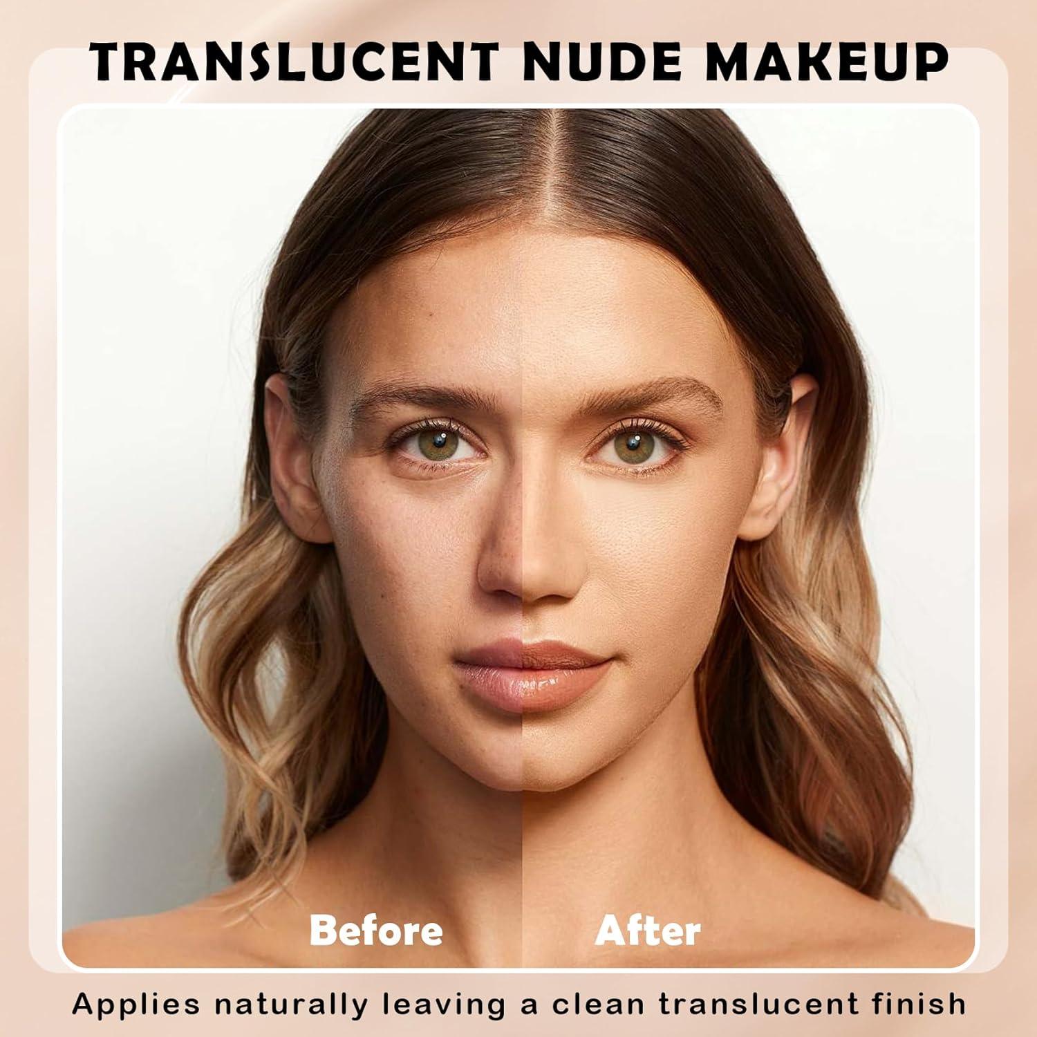 Set de Maquillaje CAHIUYOA: Crema CC y Polvo Suelto Rosa