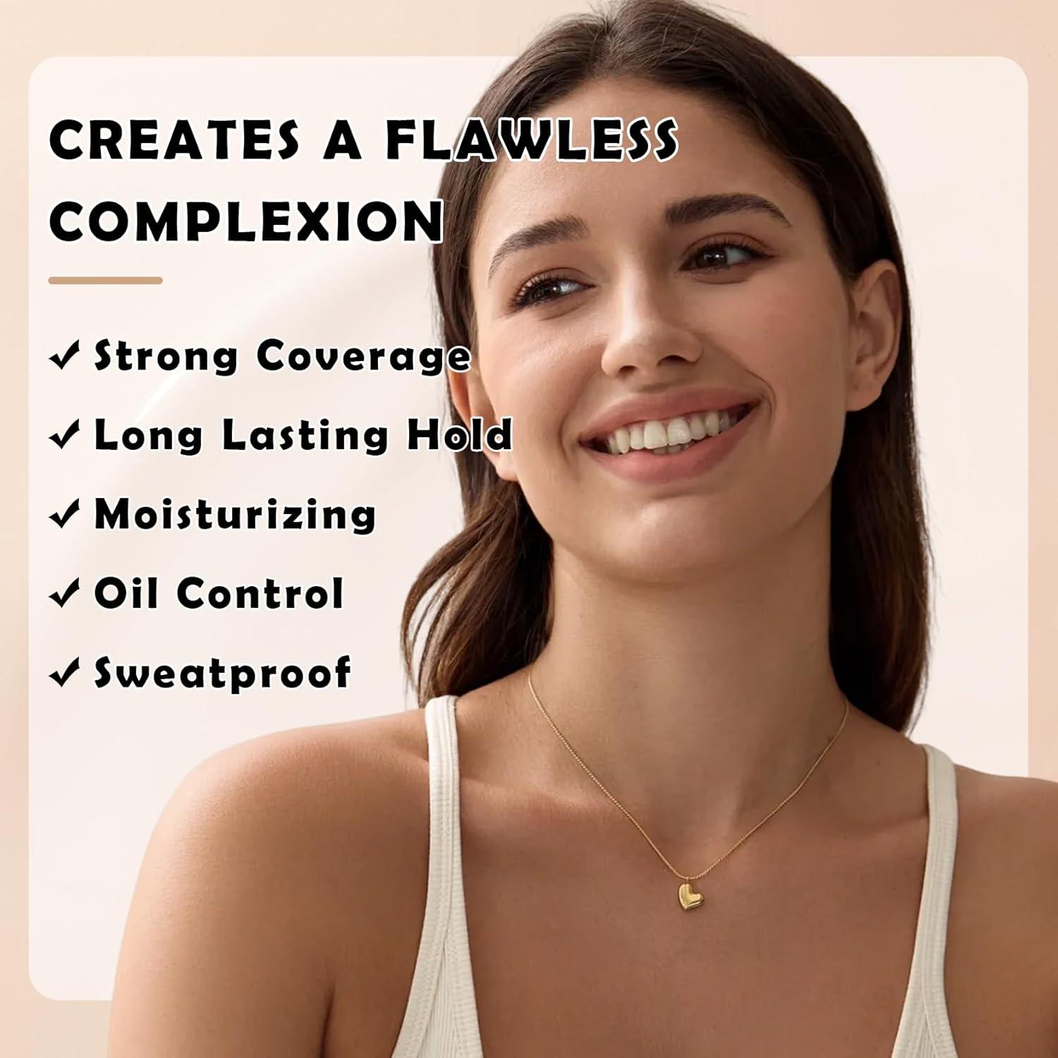 Set de Maquillaje CAHIUYOA: Crema CC y Polvo Suelto Rosa