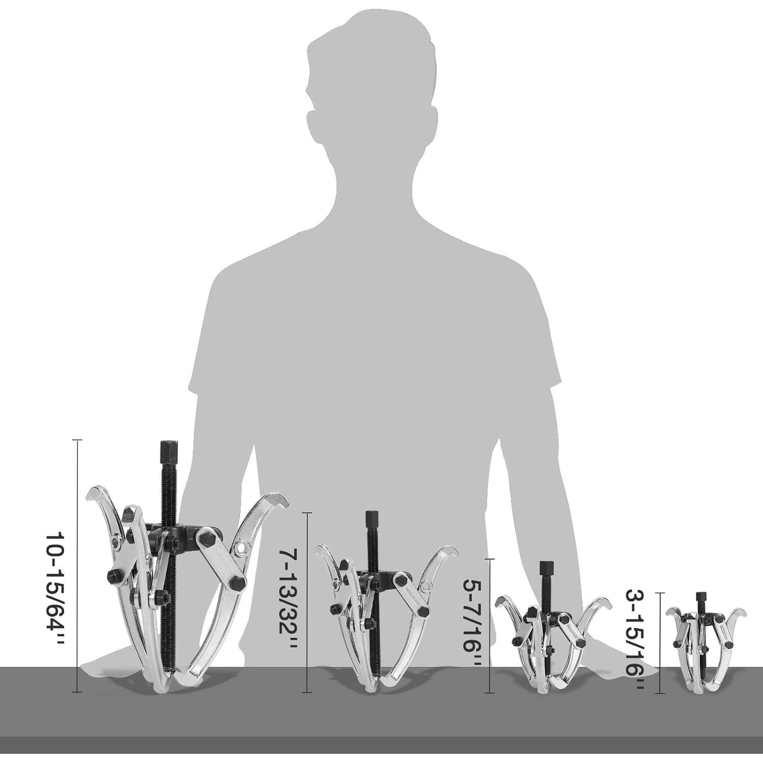 Extractor de Engranajes DURATECH 4 Piezas 3-8 Pulgadas