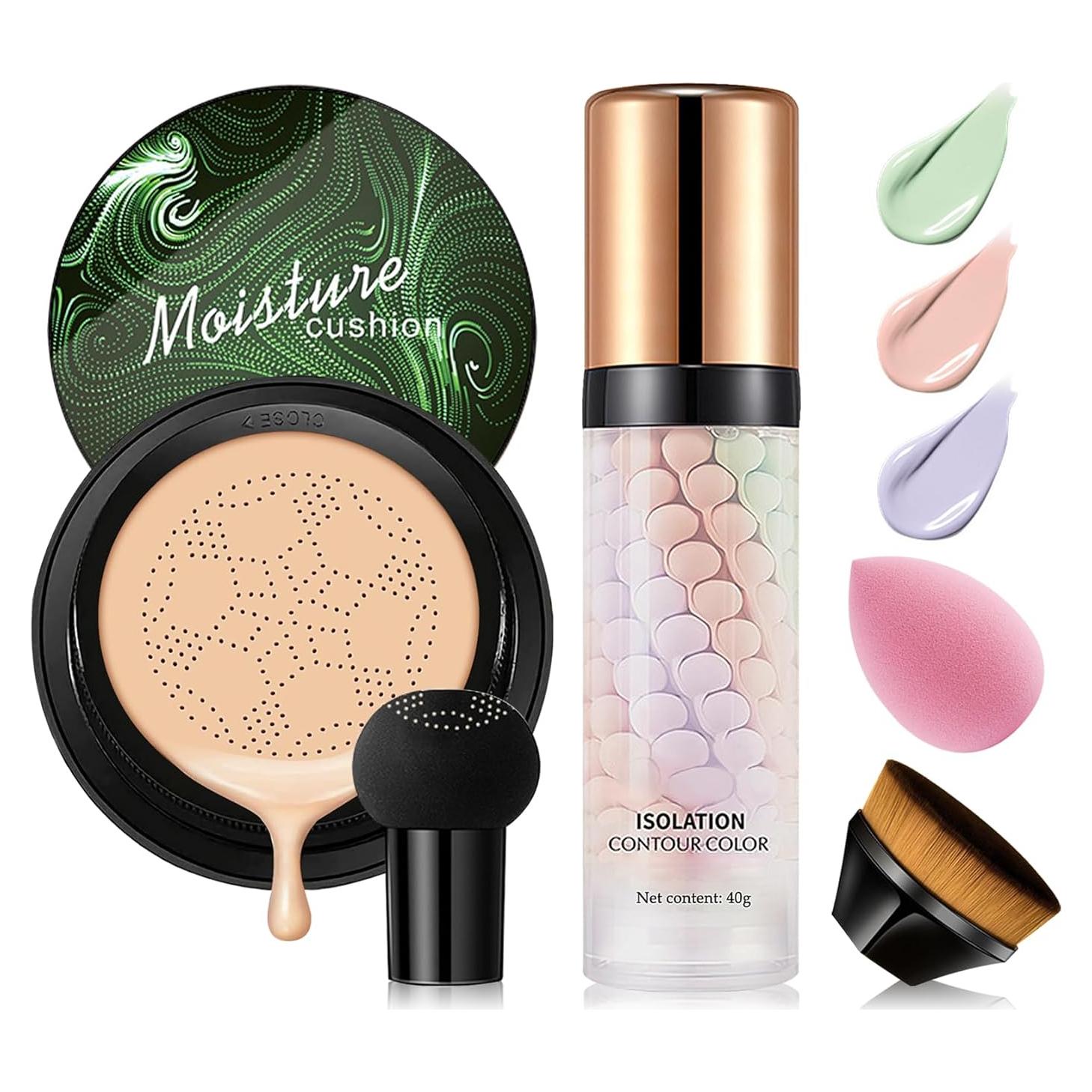 Set de Maquillaje CC Fusang 2PCS con Brocha y Esponja