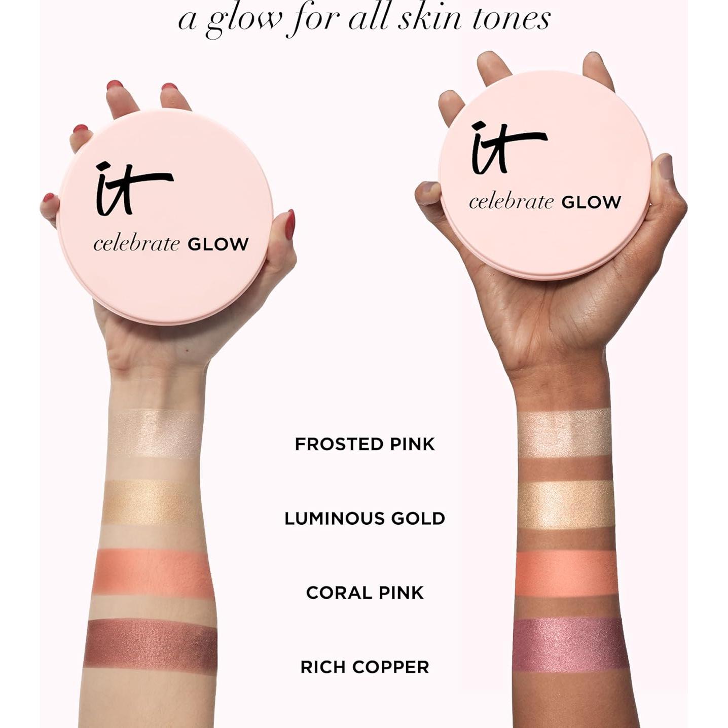 Paleta de Maquillaje IT Cosmetics Celebrate Glow - Rubor, Iluminador y Sombra