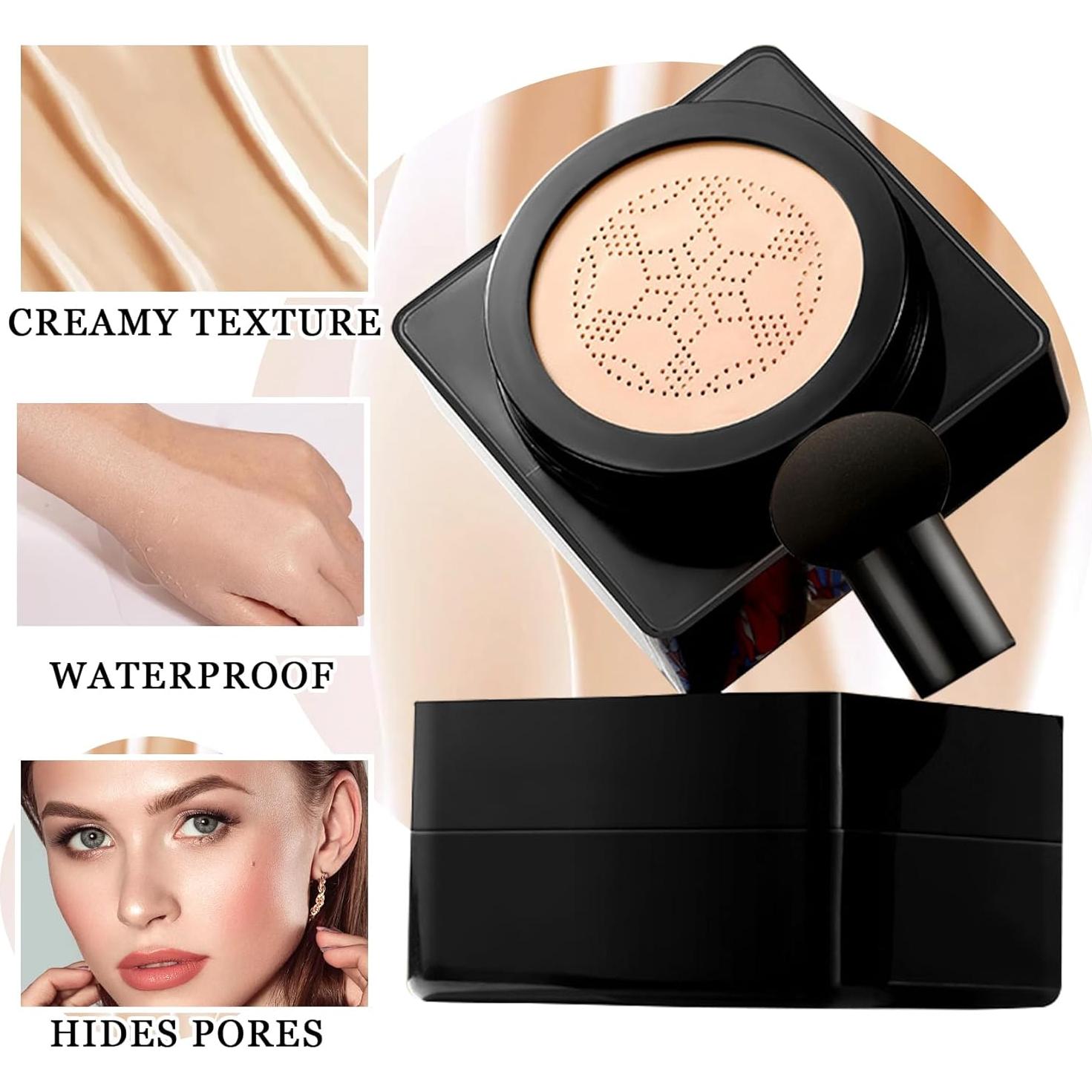 Base de Crema CC Hidratante PBPanYiDi con 3 Esponjas Natural