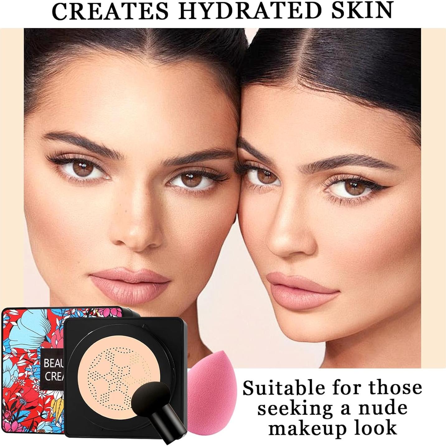 Base de Crema CC Hidratante PBPanYiDi con 3 Esponjas Natural