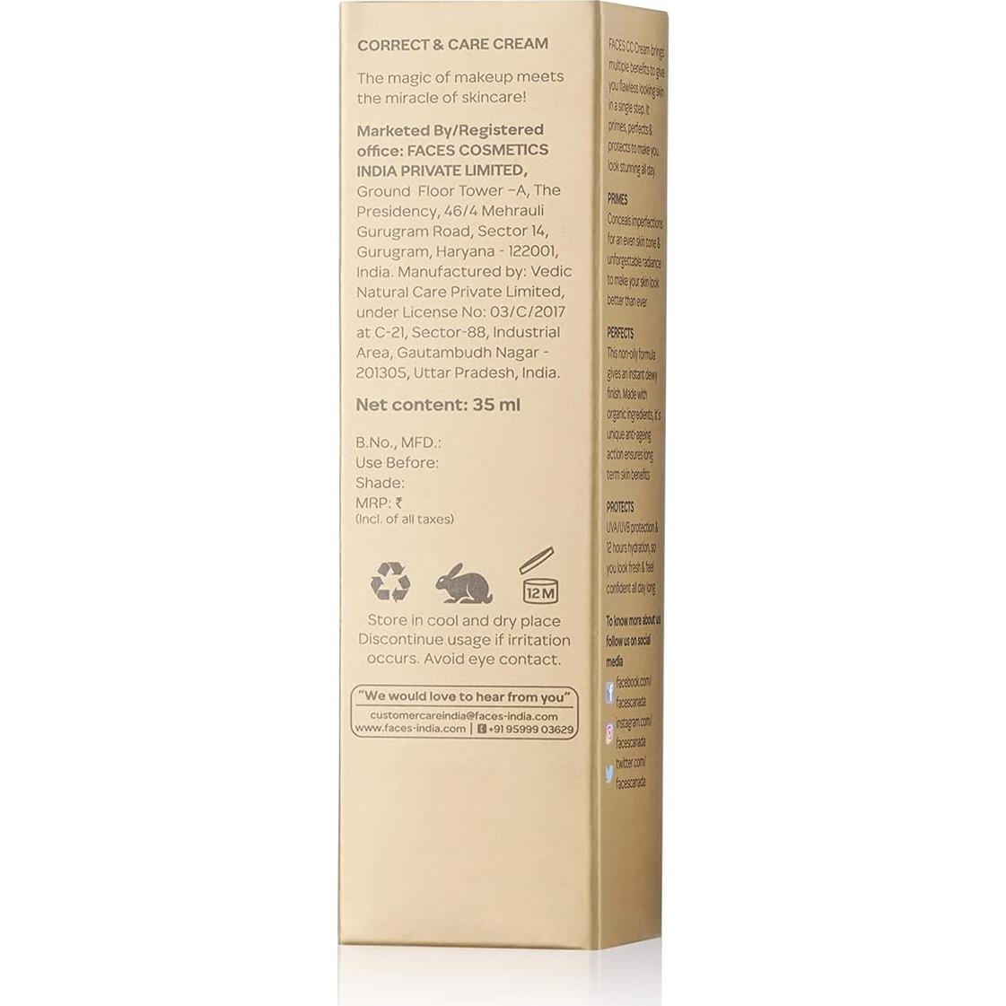 Crema CC Hidratante FACESCANADA SPF 20 - 35ml