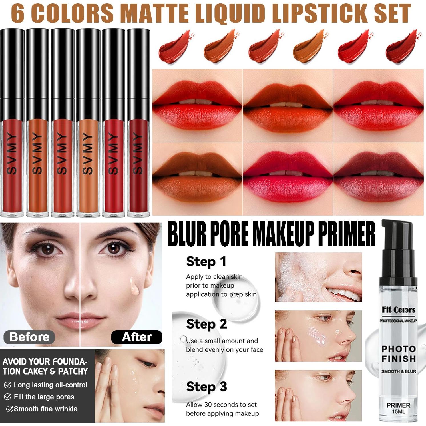 Kit de Maquillaje Completo NUIBO - 12 Sombras, Base, Labiales