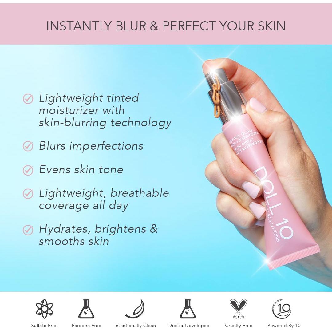 Base Líquida Hidratante Doll 10 TCE Liquid Filter 30 ml Bronceado