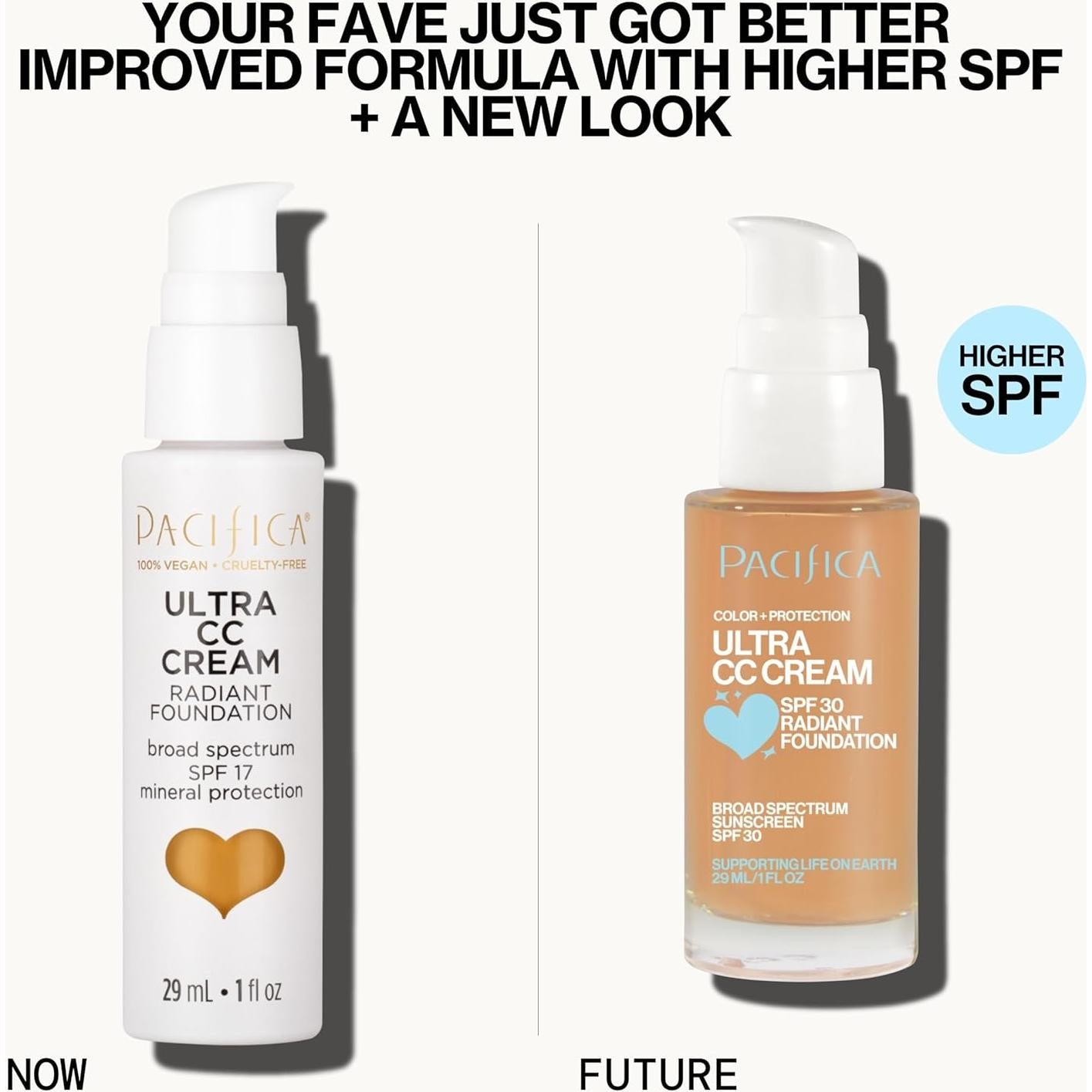 Crema CC Ultra Radiante Pacifica SPF 17 - Cálido/Medio 28.35 g