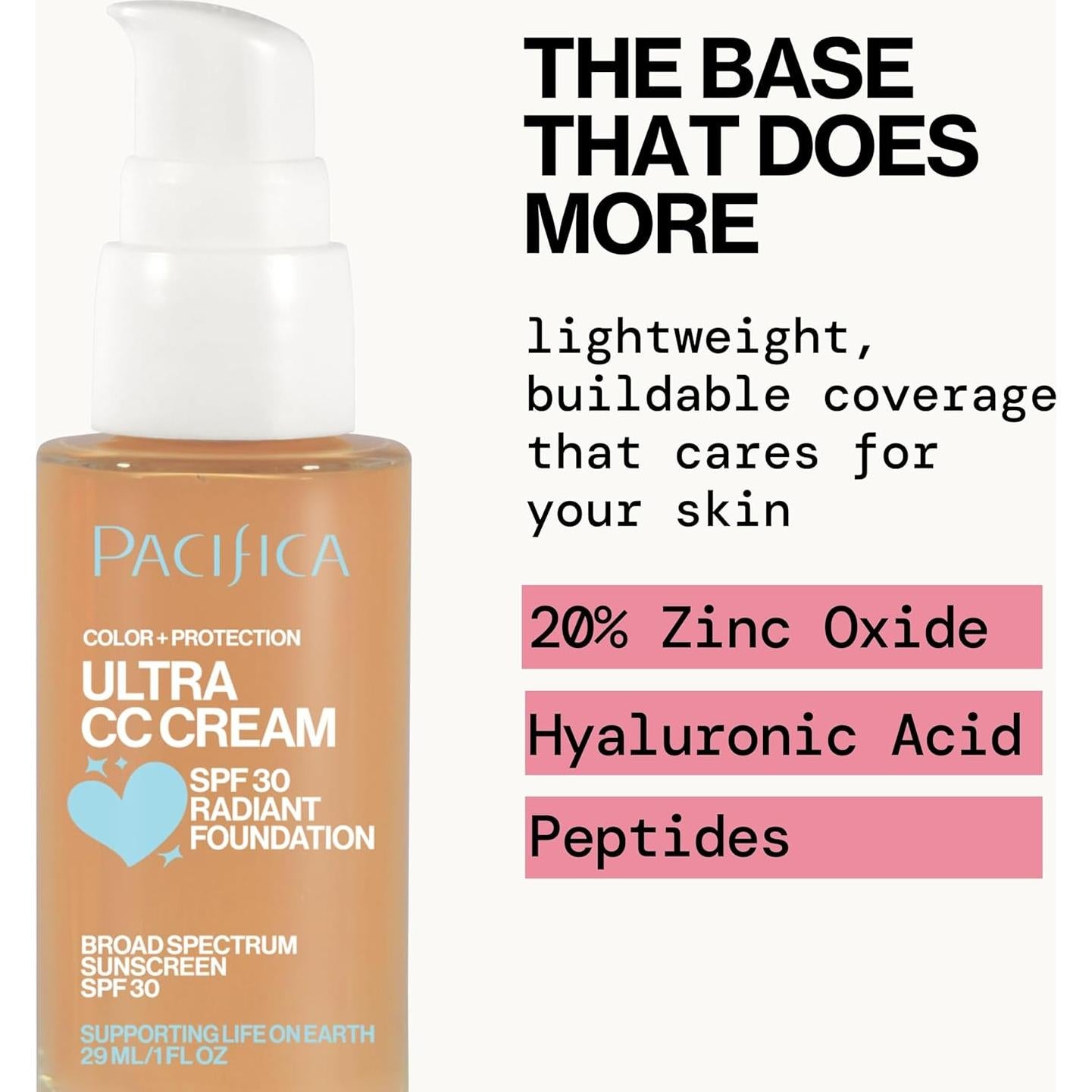 Crema CC Ultra Radiante Pacifica SPF 17 - Cálido/Medio 28.35 g