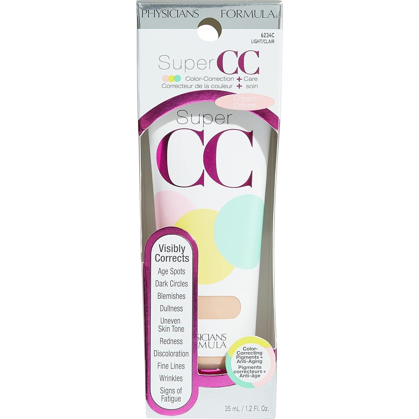 Crema CC+ Physicians Formula Claro, Hidratante Antienvejecimiento