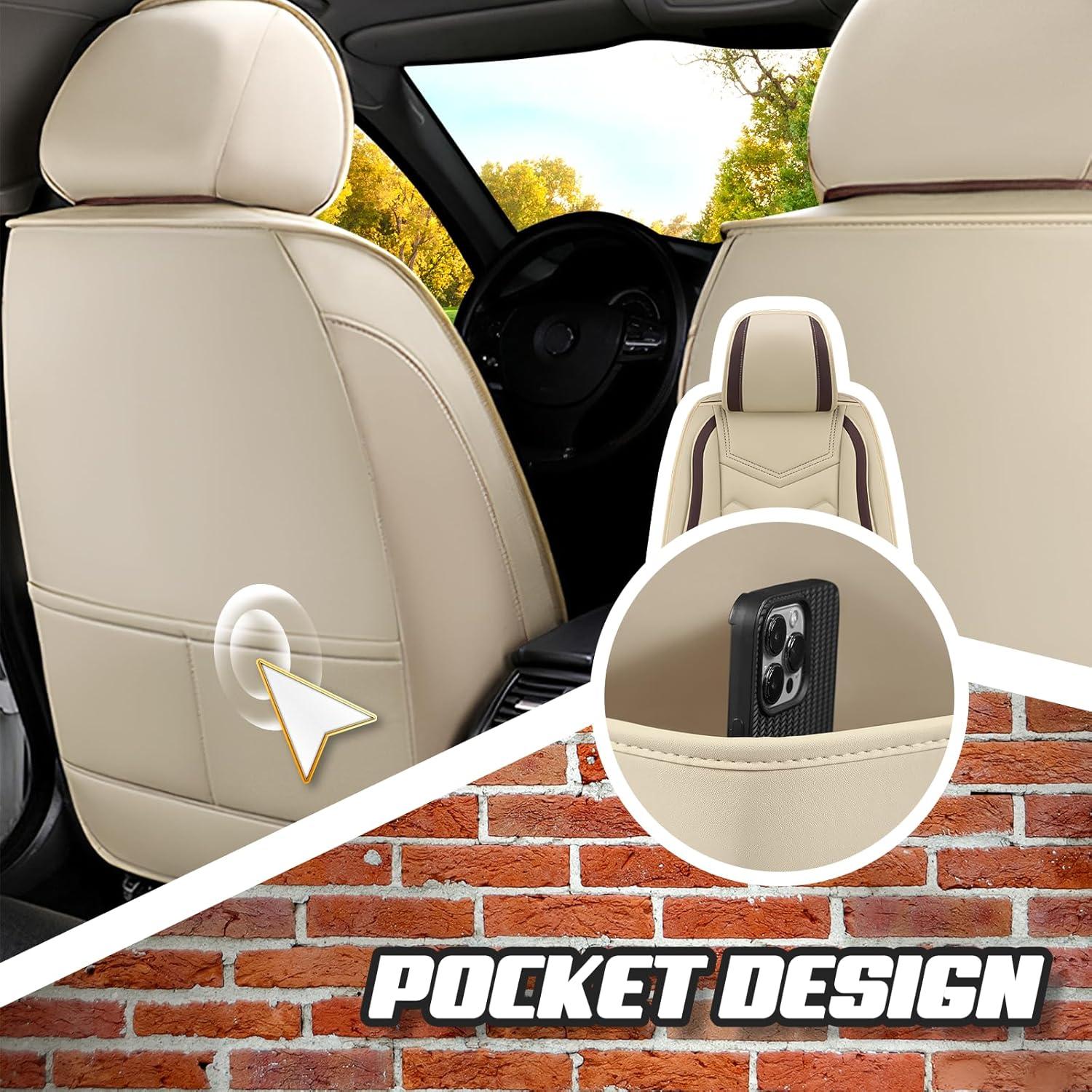 Fundas de Asiento de Cuero Nappa ADERN para Toyota Yaris 2007-2020