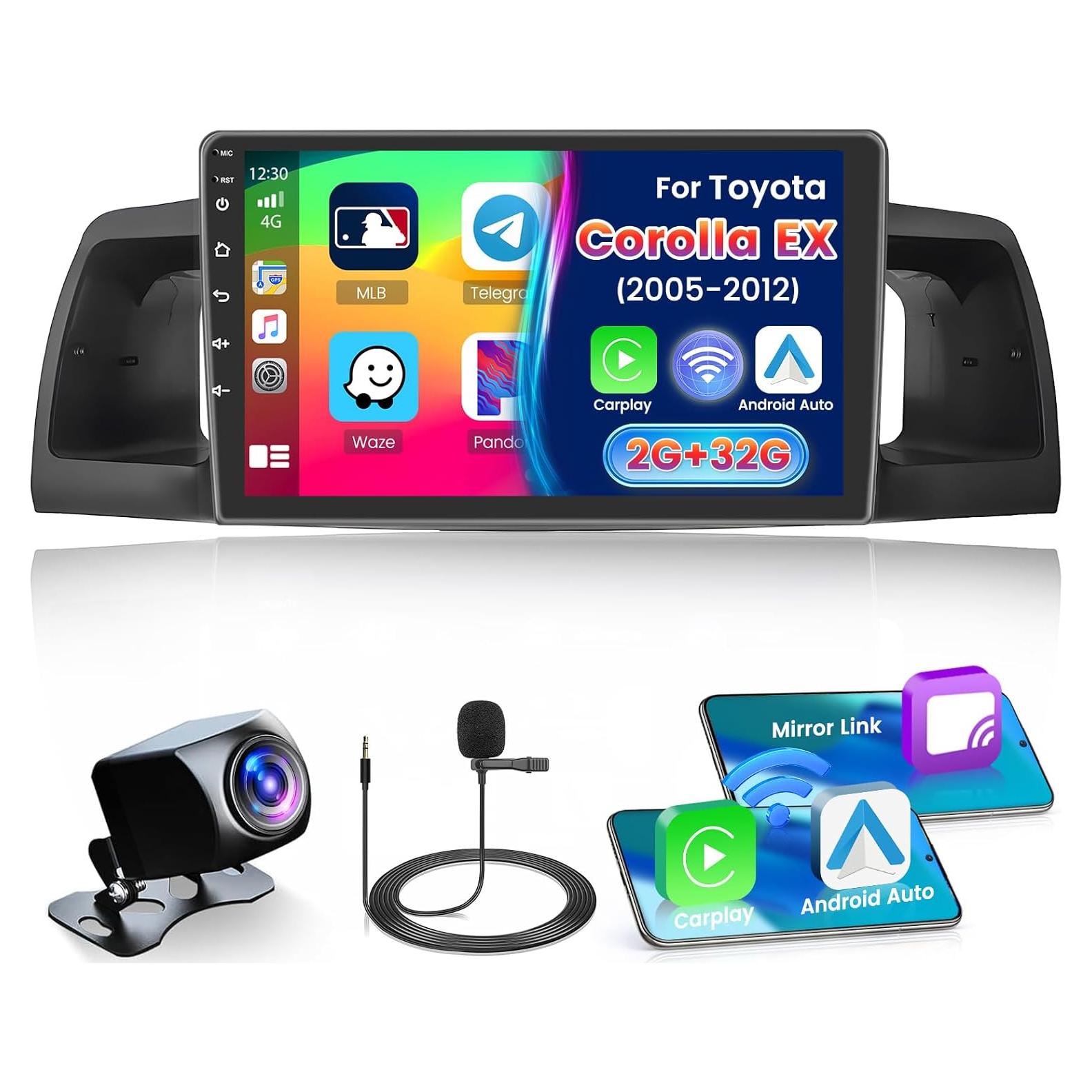 Estéreo Android 9" Fuluku para Toyota Corolla EX 2005-2012