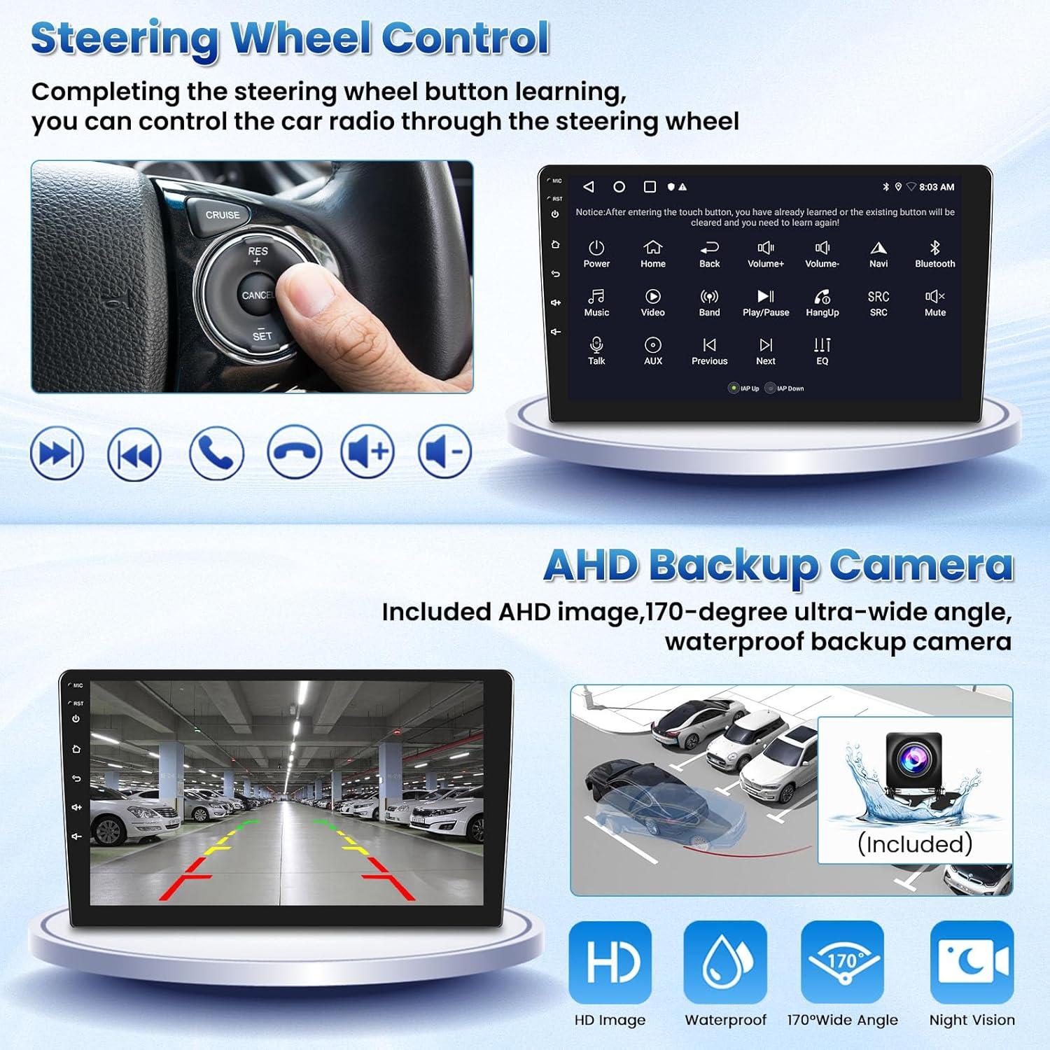 Estéreo Android 9" Fuluku para Toyota Corolla EX 2005-2012