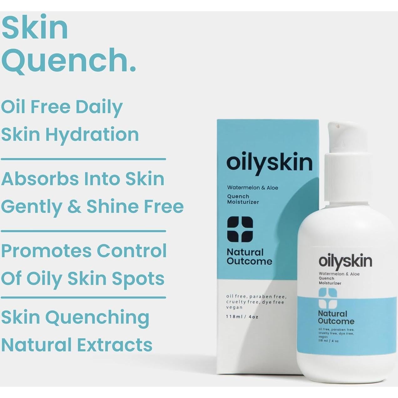 Hidratante Facial Diario Natural Outcome 113 g Piel Grasa Gel