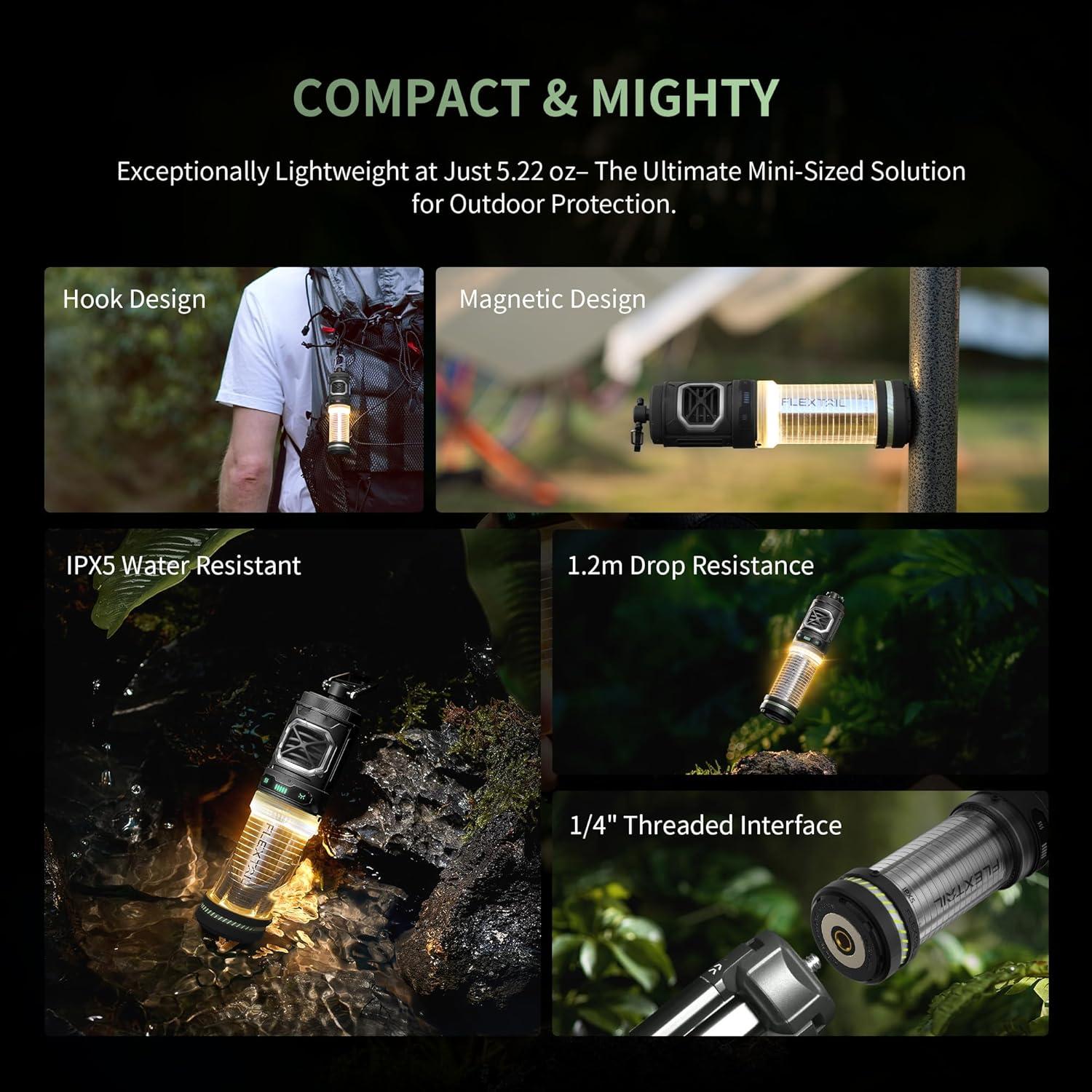 Repelente de Mosquitos Recargable FLEXTAIL OR13 Negro 9.14m