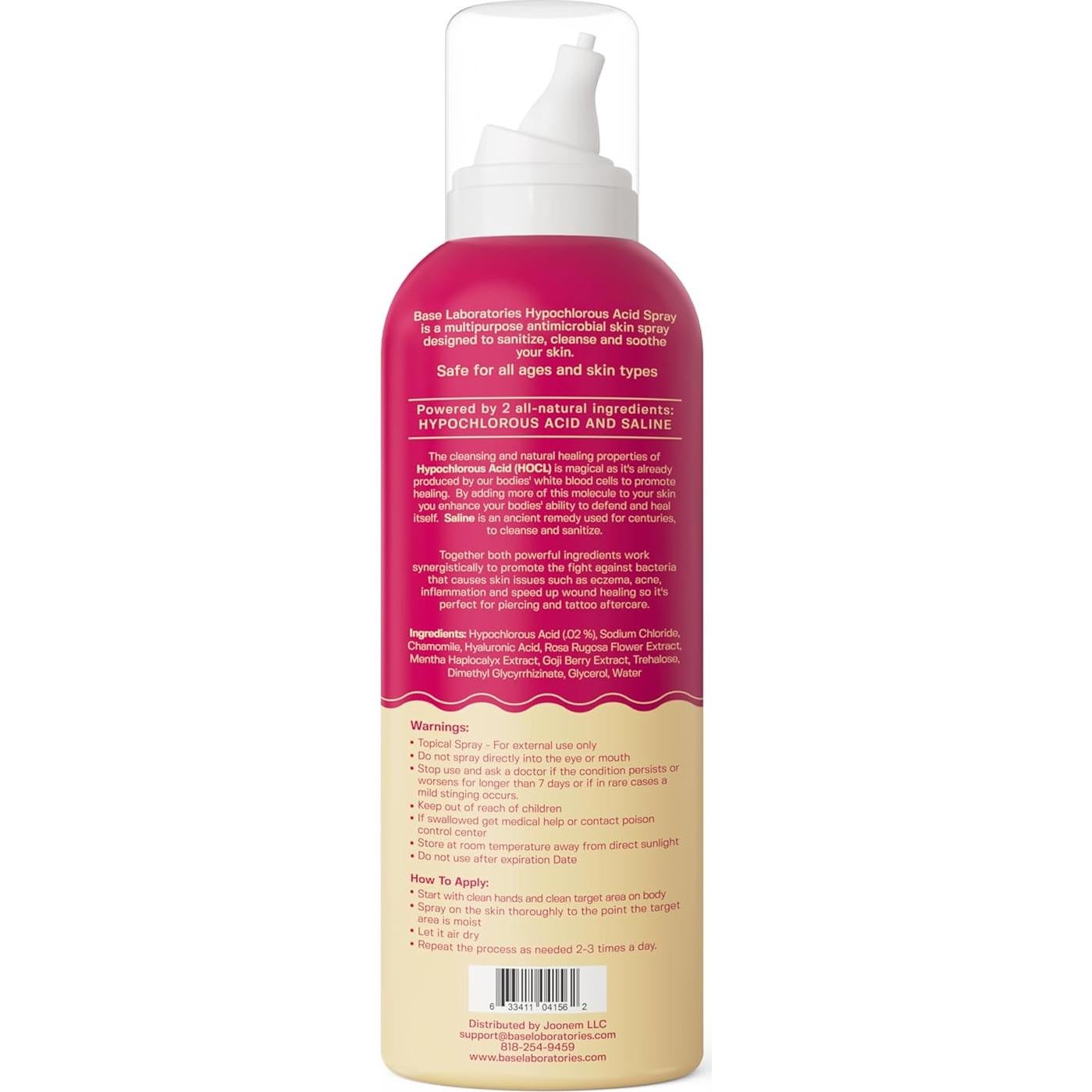 Spray de Ácido Hipocloroso Base Laboratories 236.6 ml - Cuidado Piel