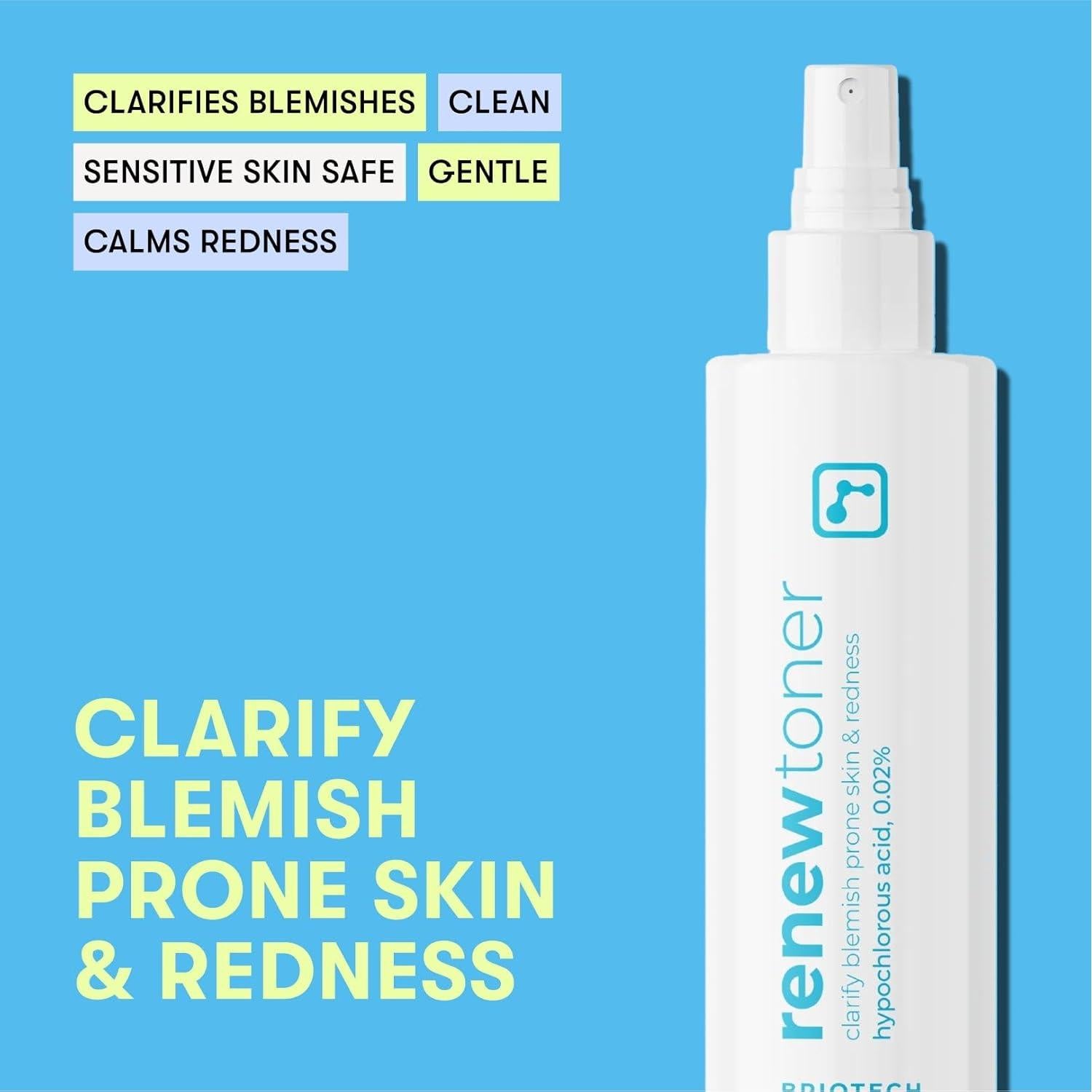 Tónico Facial Briotech Renew 118 ml - Spray de Ácido Hipocloroso