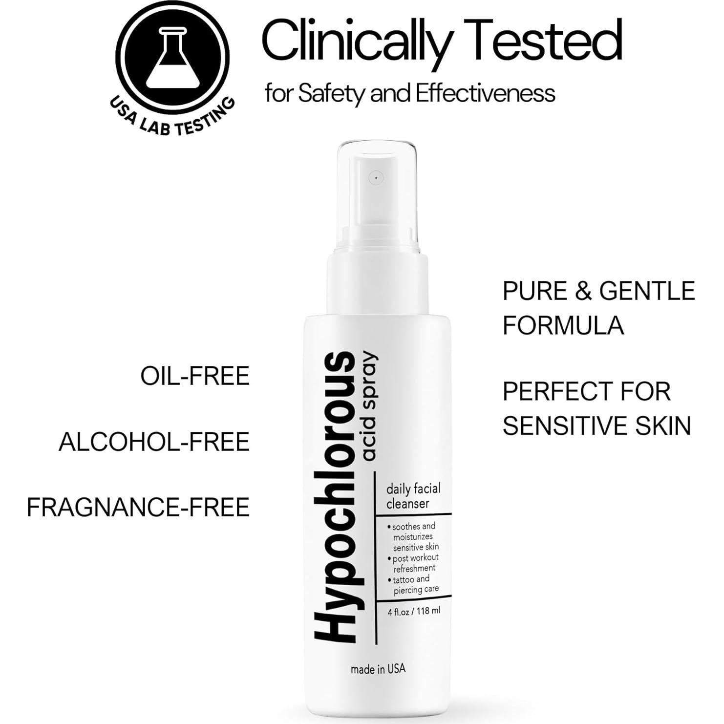 BodyJ4You Spray Facial de Ácido Hipocloroso 118 ml - Hidratante y Calmante para Piel Sensible