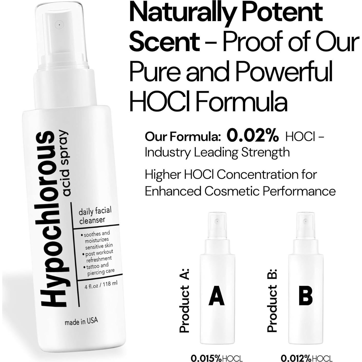 BodyJ4You Spray Facial de Ácido Hipocloroso 118 ml - Hidratante y Calmante para Piel Sensible